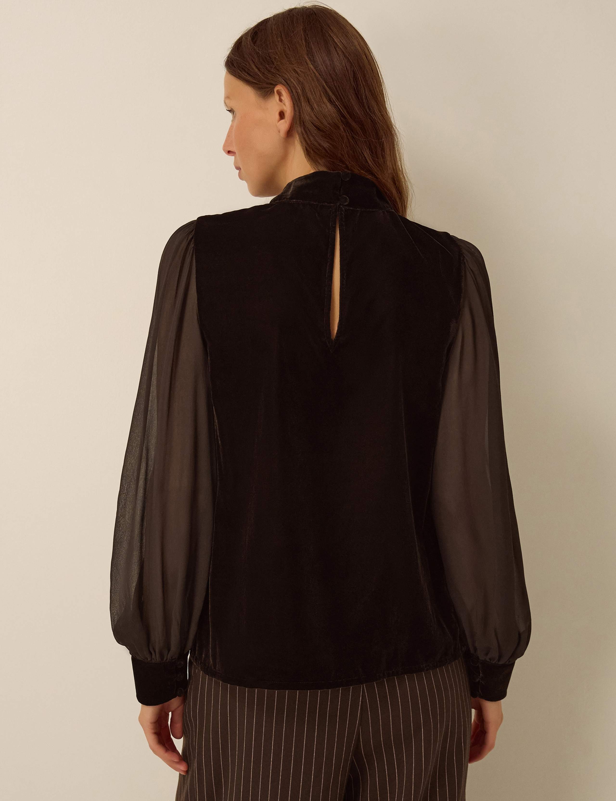 Embroidered High Neck Top 3 of 4