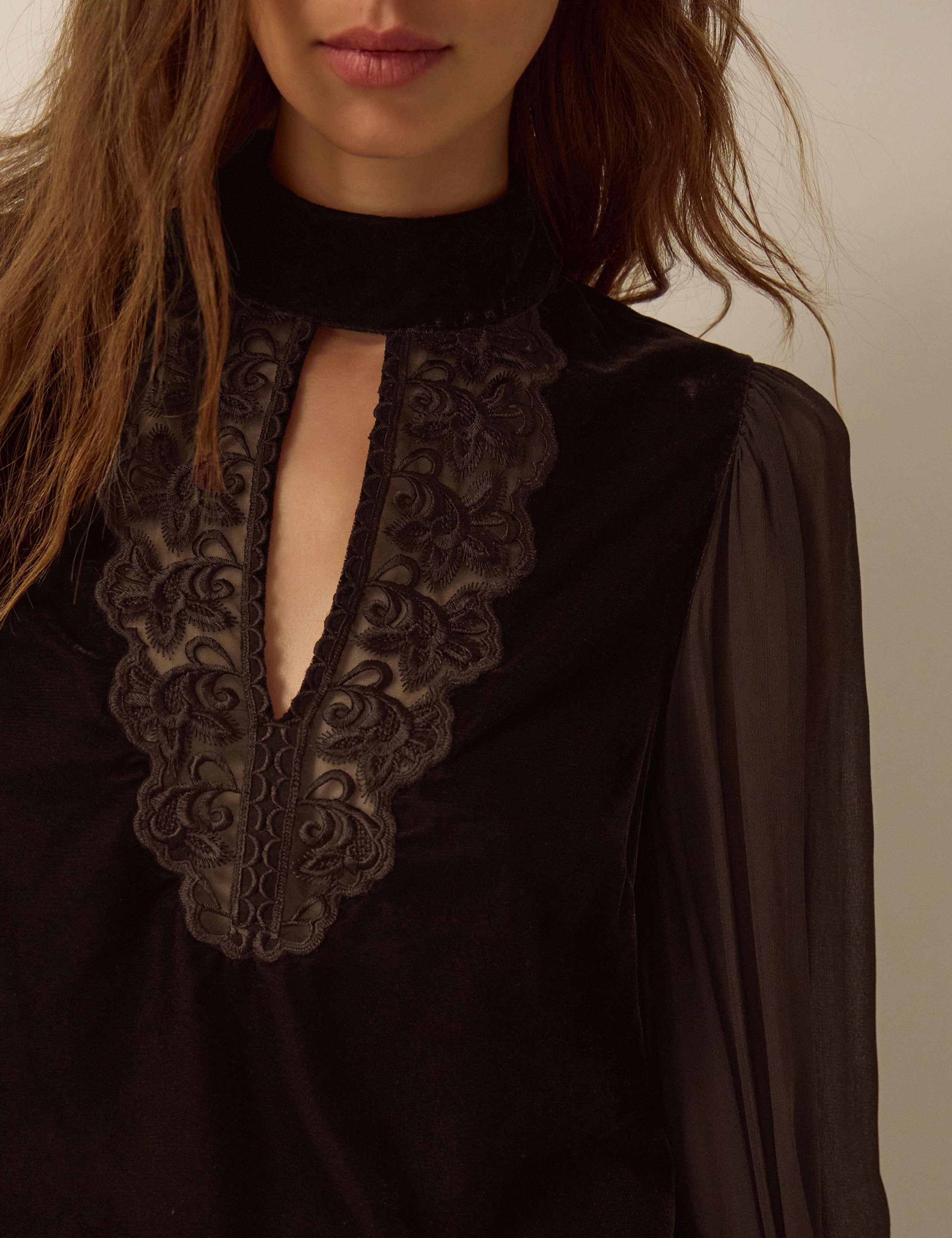 Embroidered High Neck Top 4 of 4