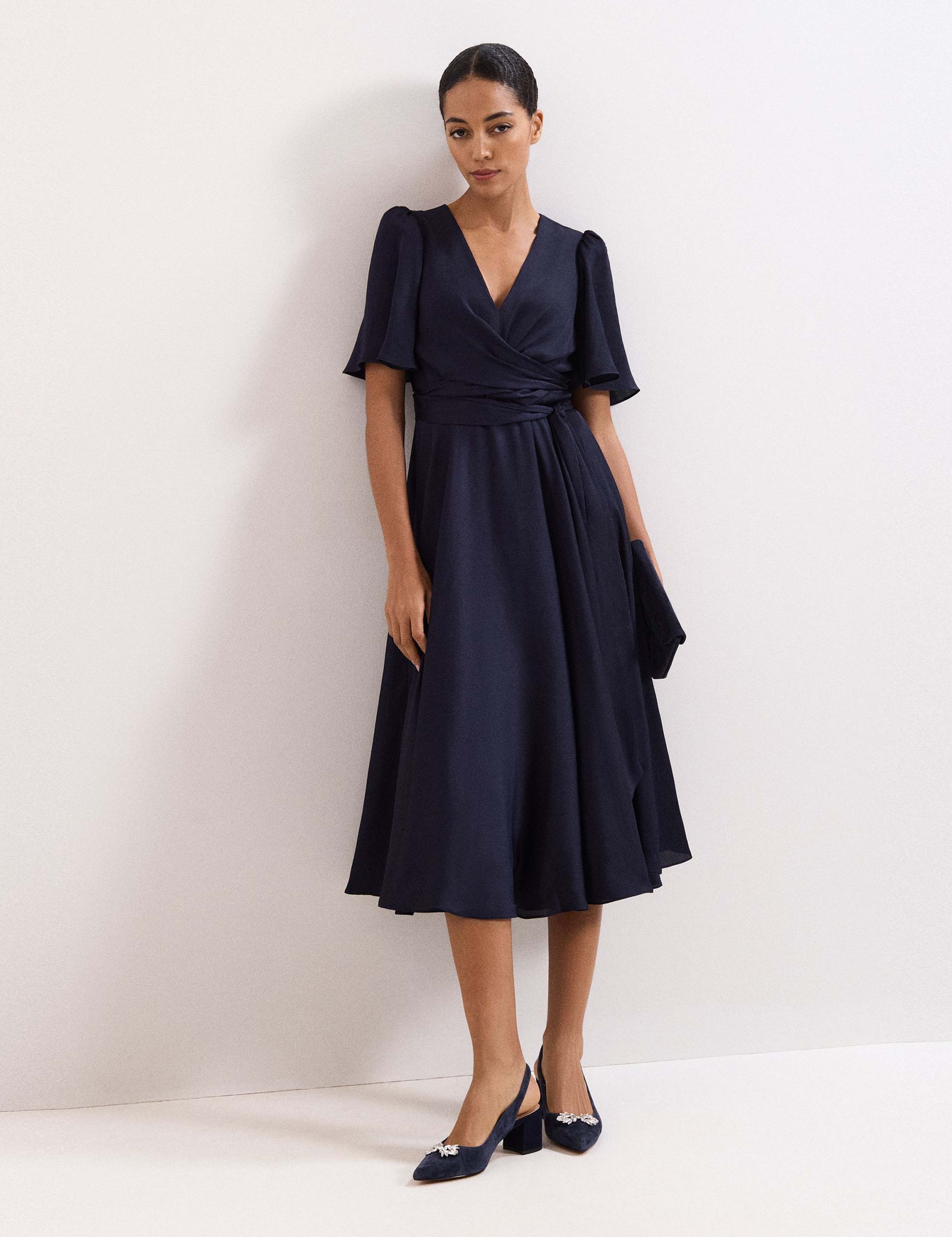 Suede Sparkle Block Heel Slingback Shoes 8 of 9