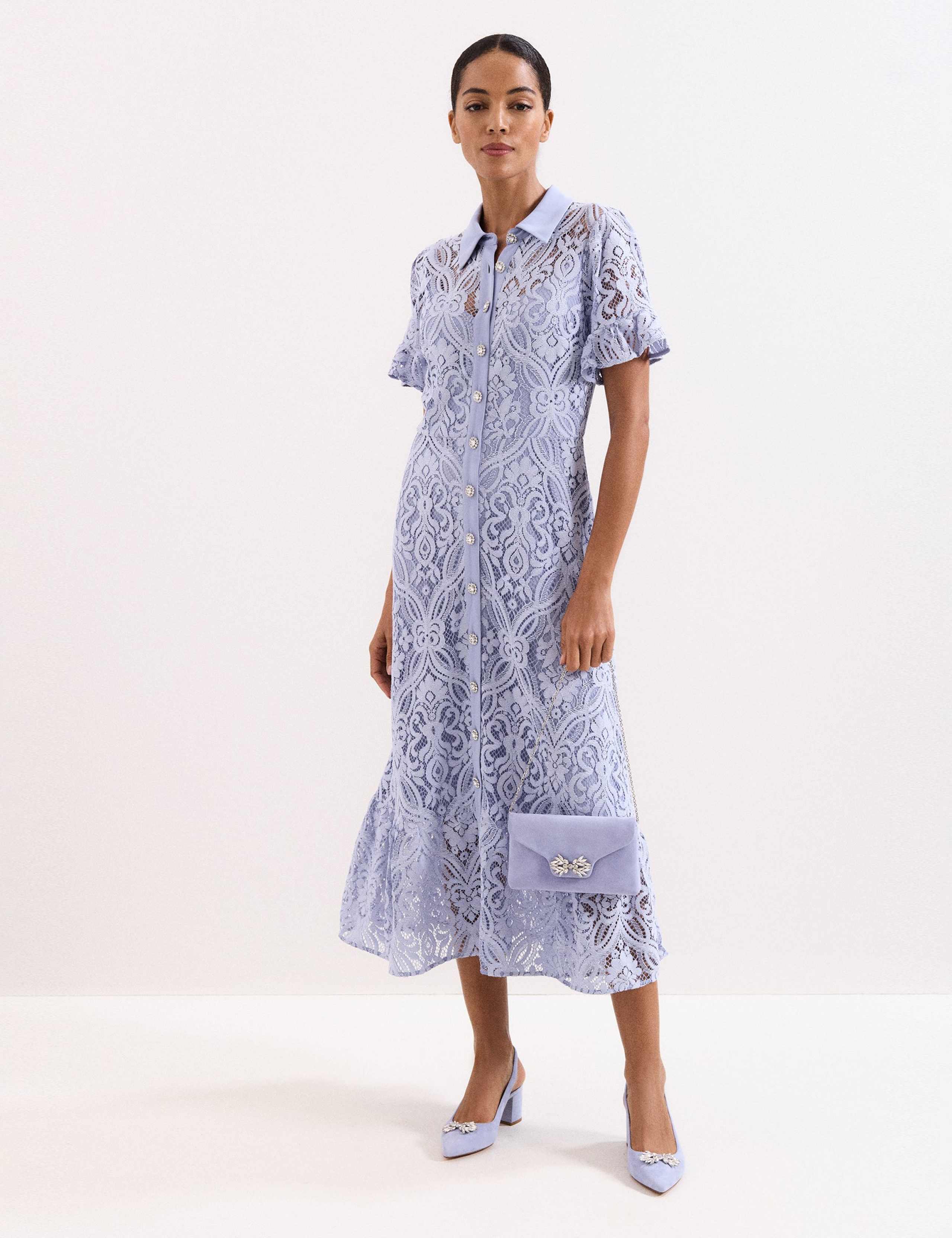 Suede Sparkle Block Heel Slingback Shoes 5 of 9