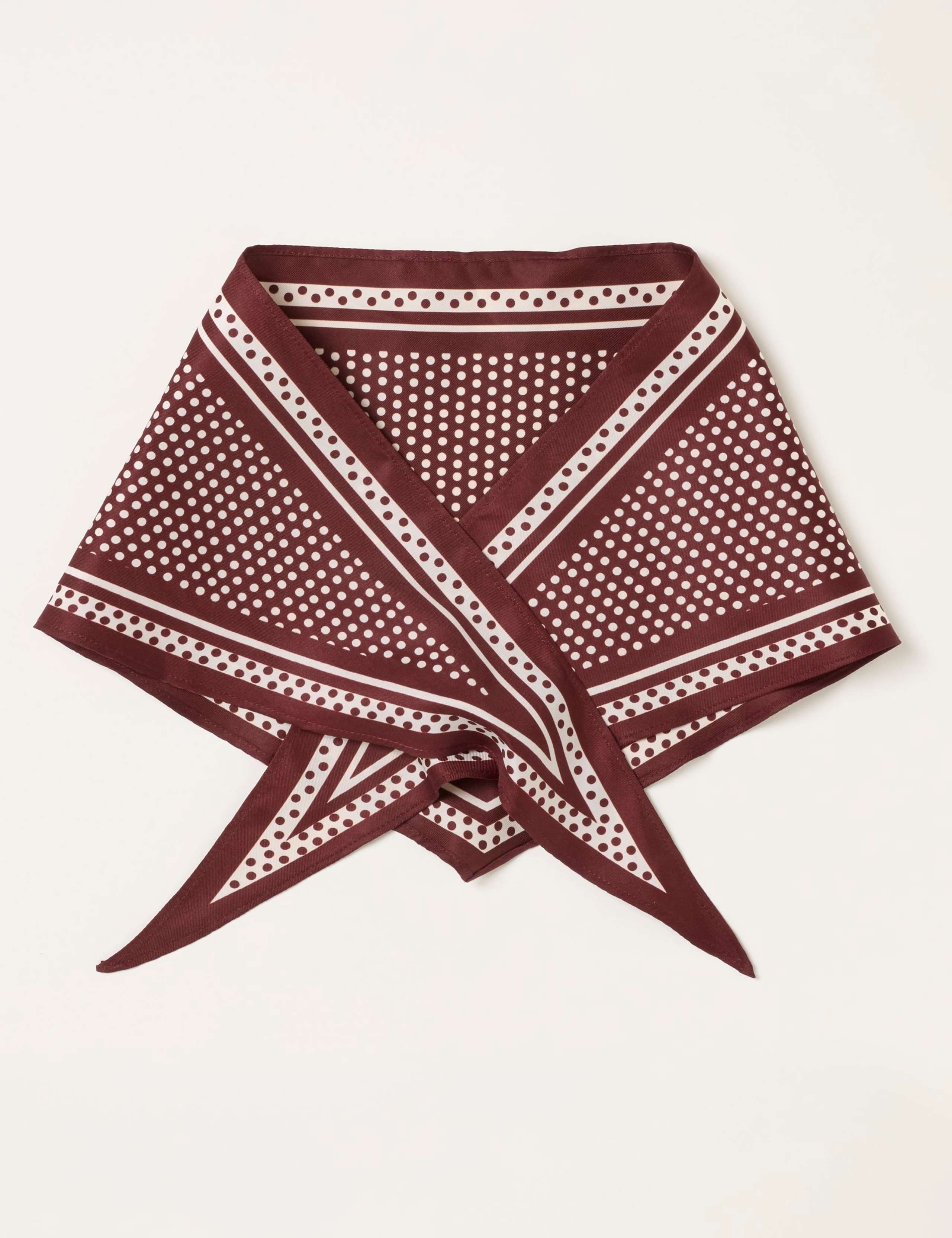Satin Polka Dot Triangle Scarf 1 of 3