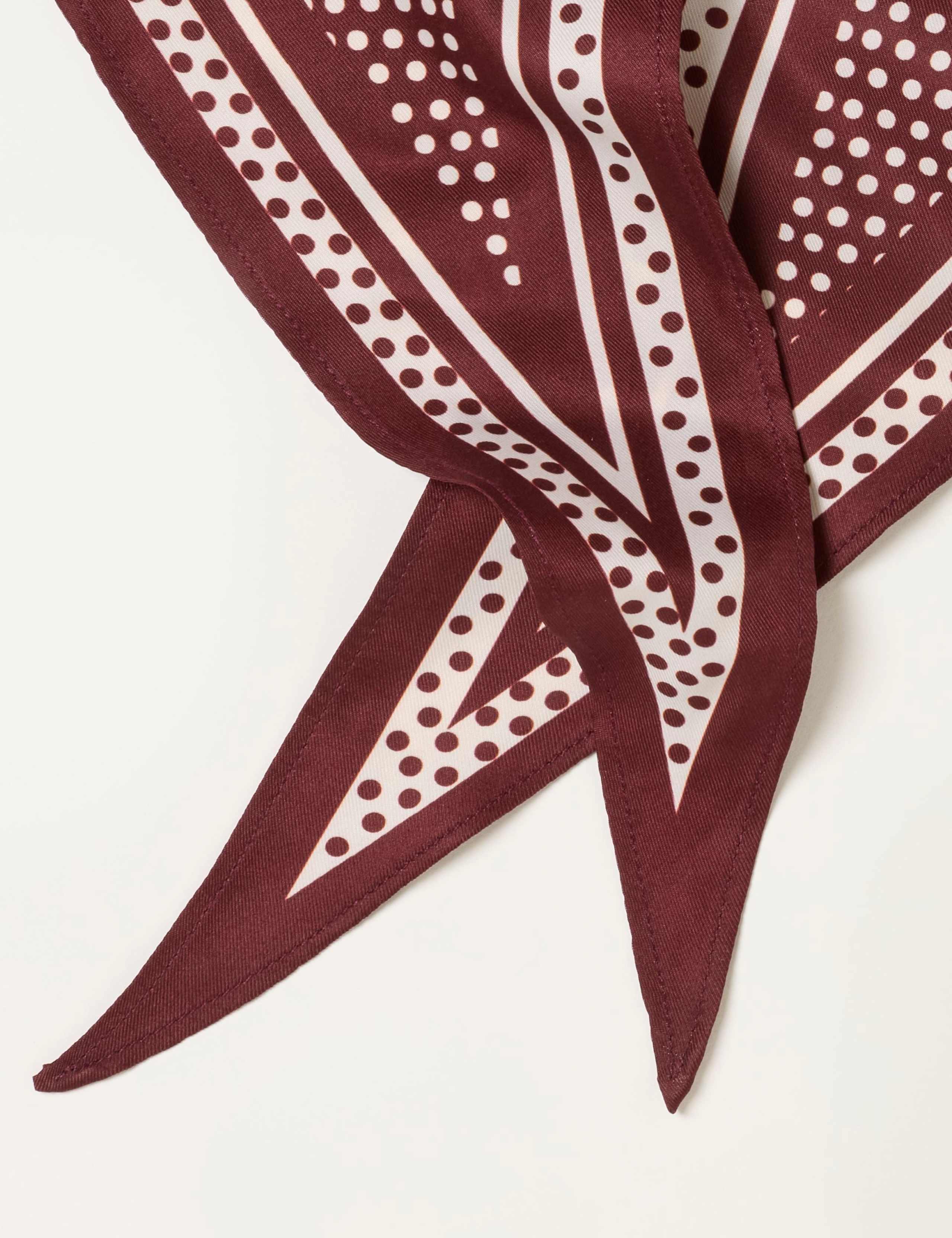 Satin Polka Dot Triangle Scarf 3 of 3