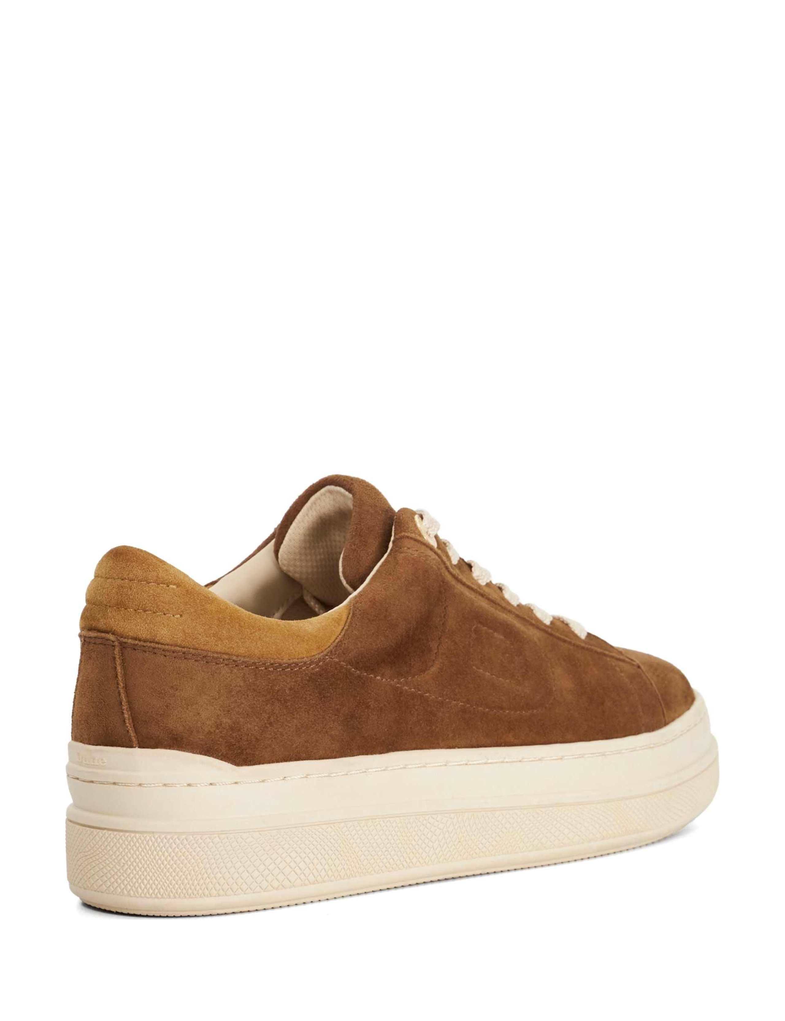 Suede Lace Up Flatform Trainers 3 of 5