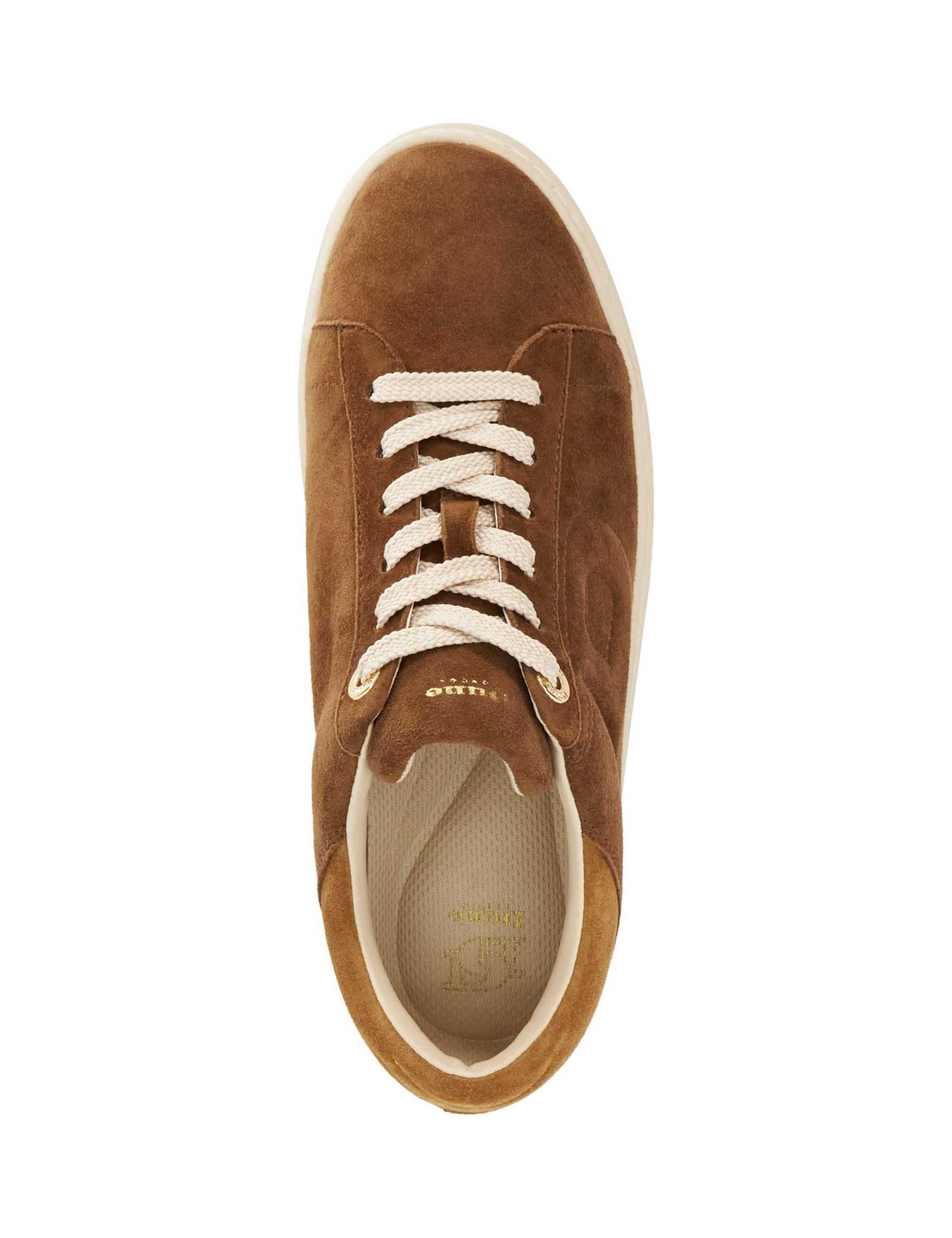 Suede Lace Up Flatform Trainers 4 of 5