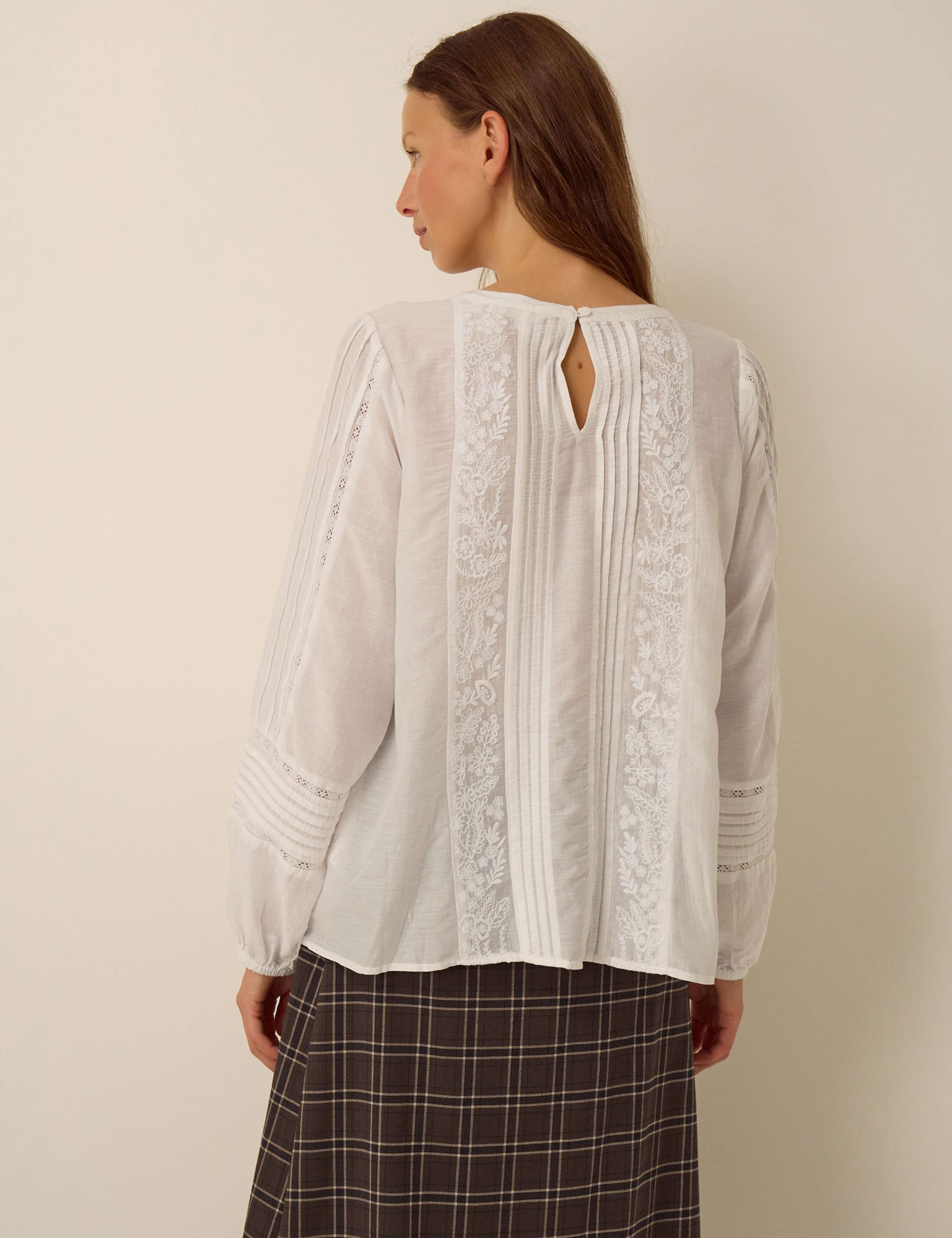 Printed Round Neck Cotton Blouse 3 of 5