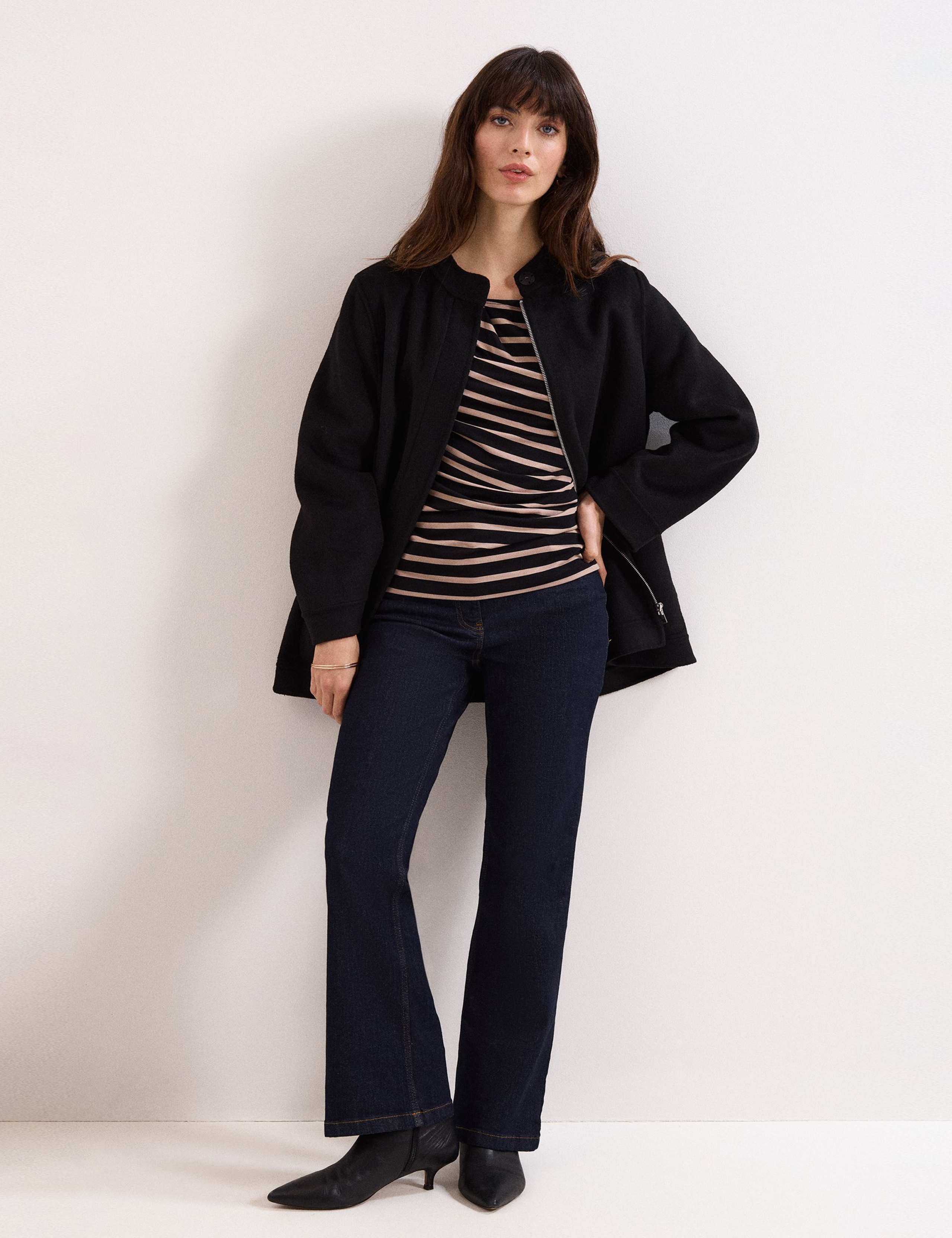 Draped Striped Slash Neck Top 4 of 6