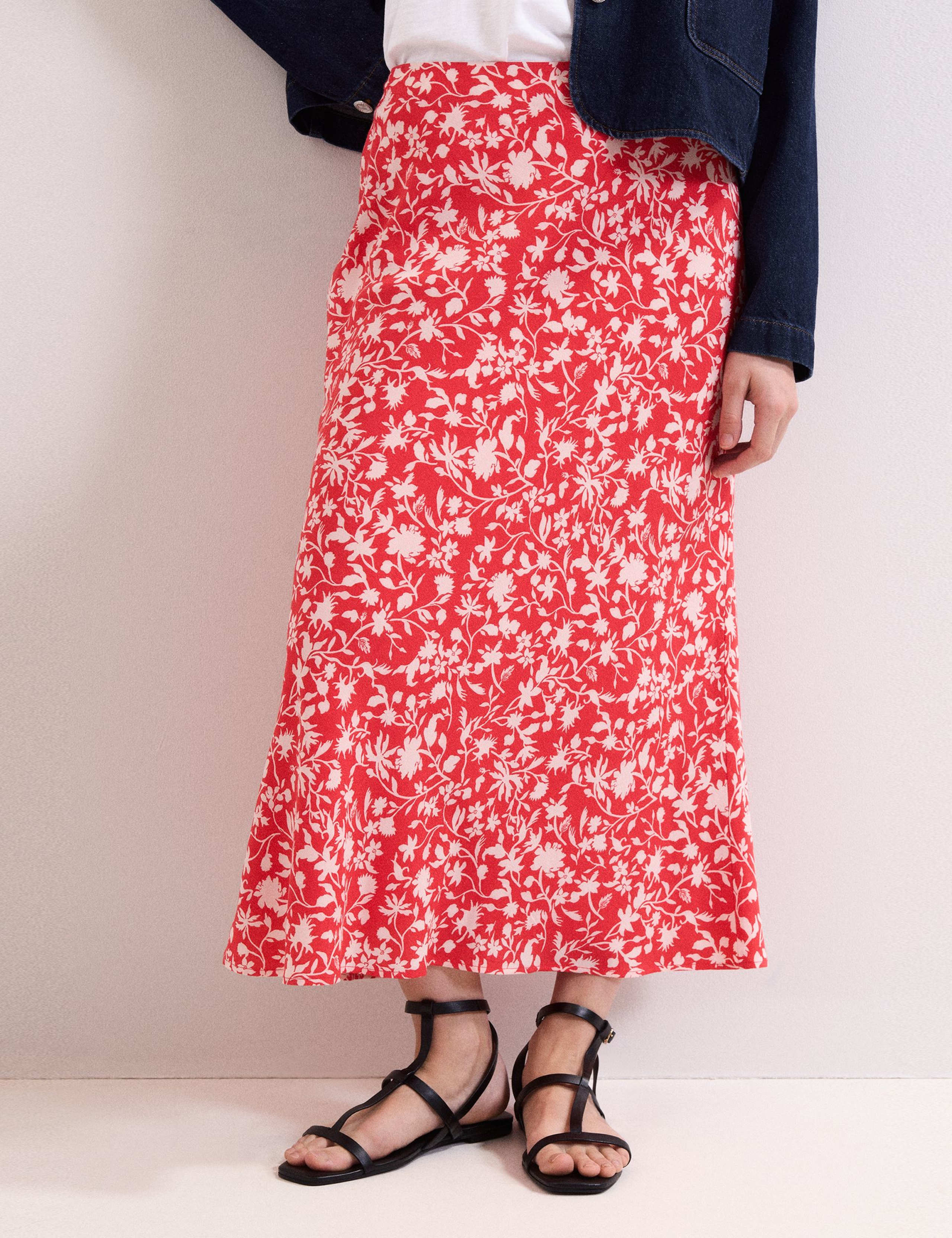 Floral Midi A-Line Skirt 3 of 6