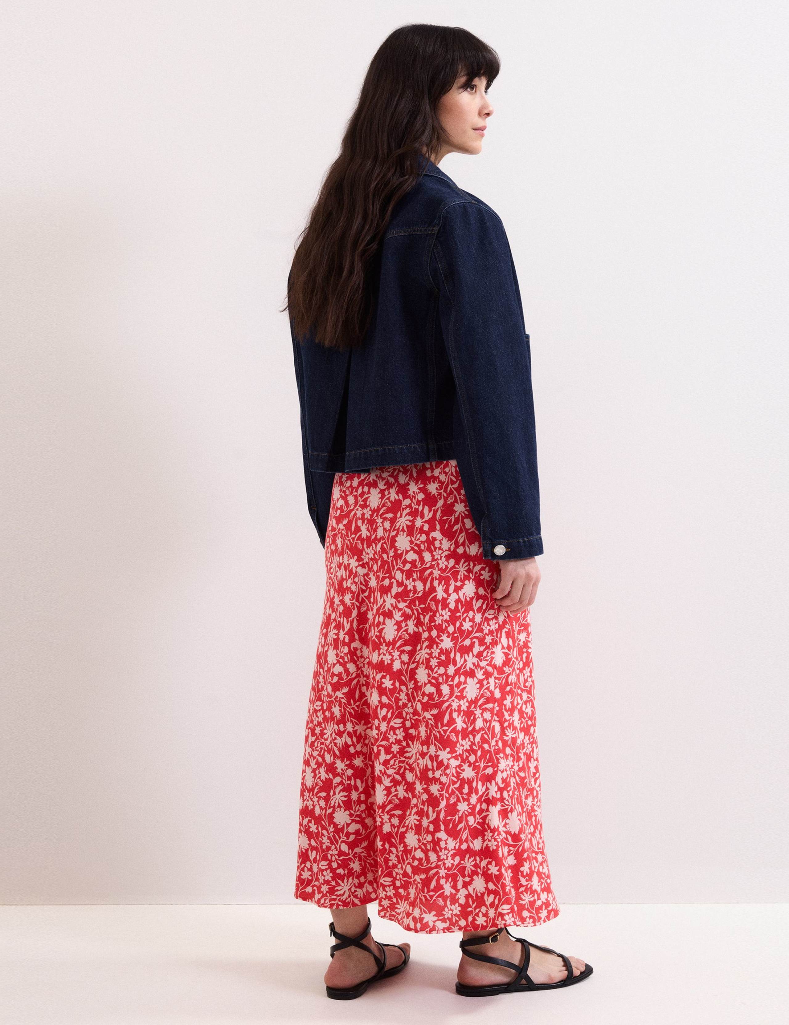 Floral Midi A-Line Skirt 4 of 6