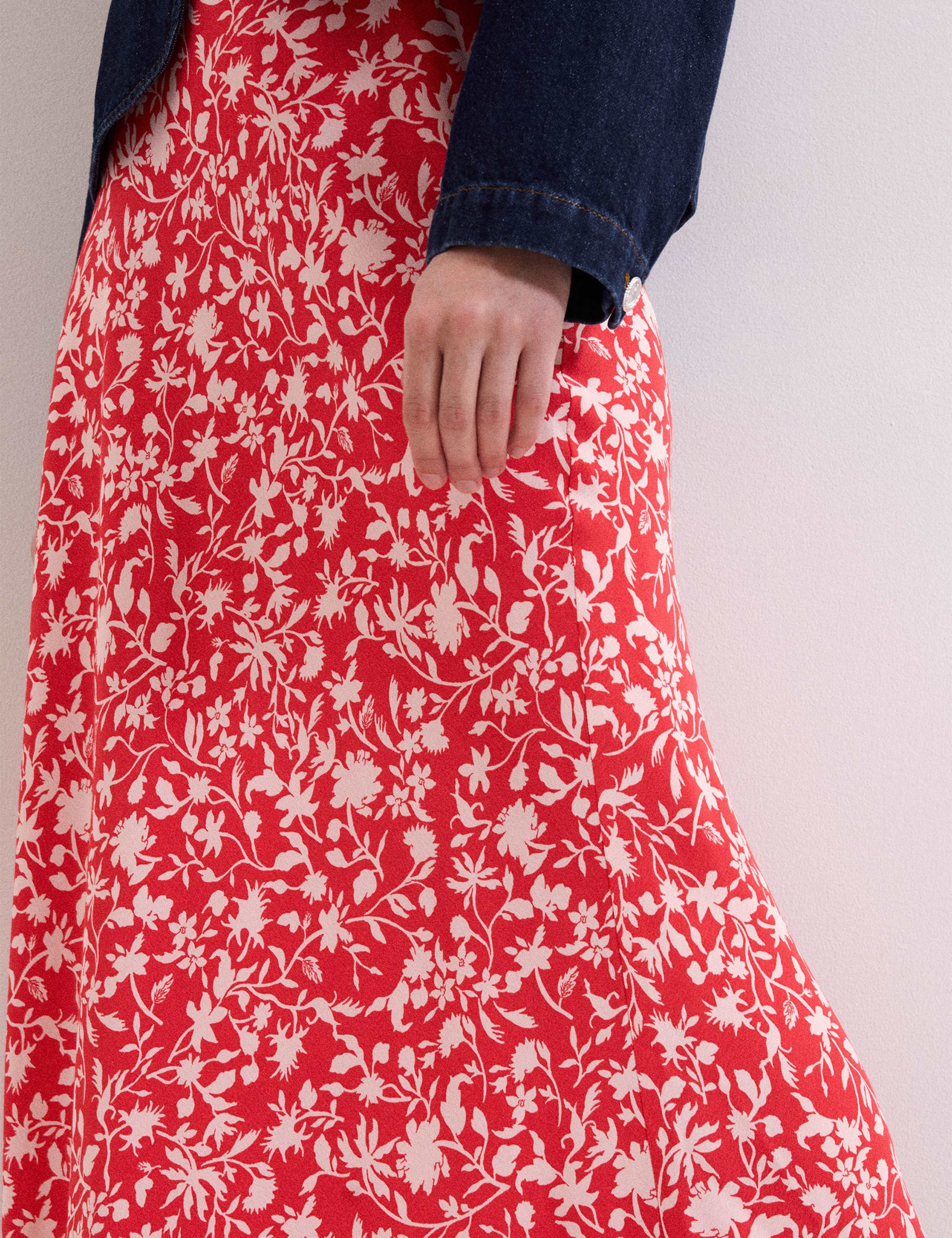 Floral Midi A-Line Skirt 6 of 6