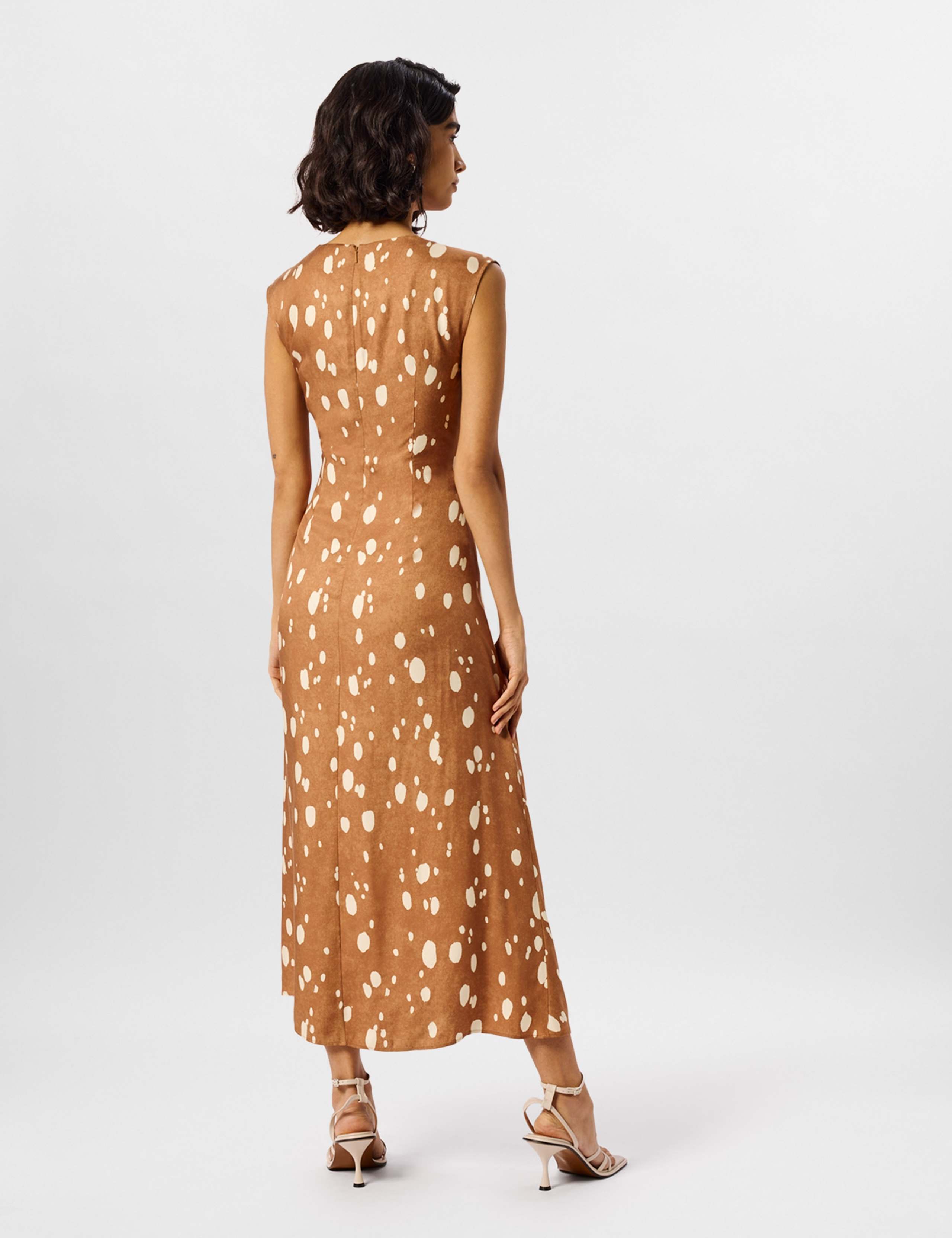 Animal Print V-Neck Midaxi Tea Dress 3 of 5
