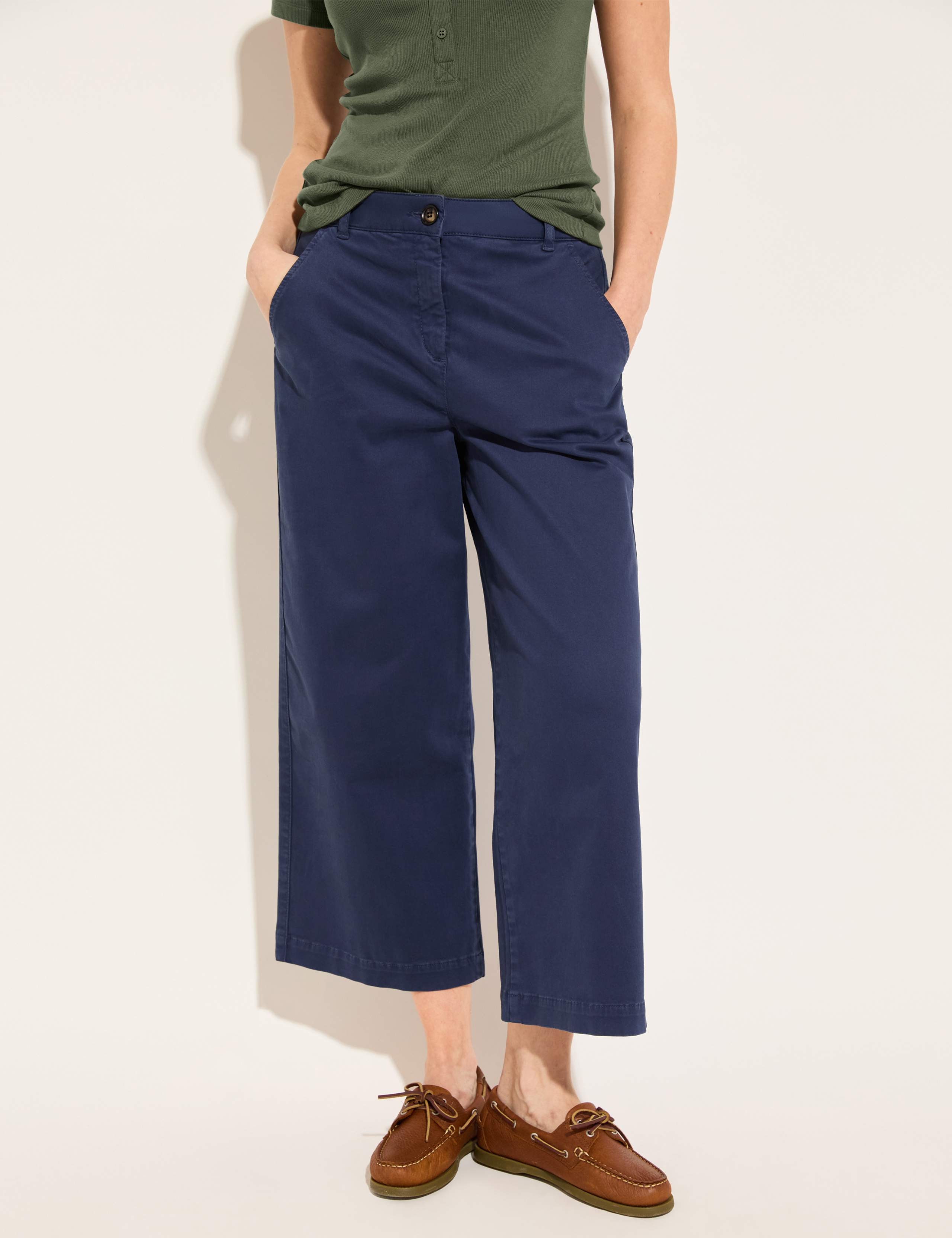 Cotton Rich Wide Leg Cropped Trousers 5 of 5