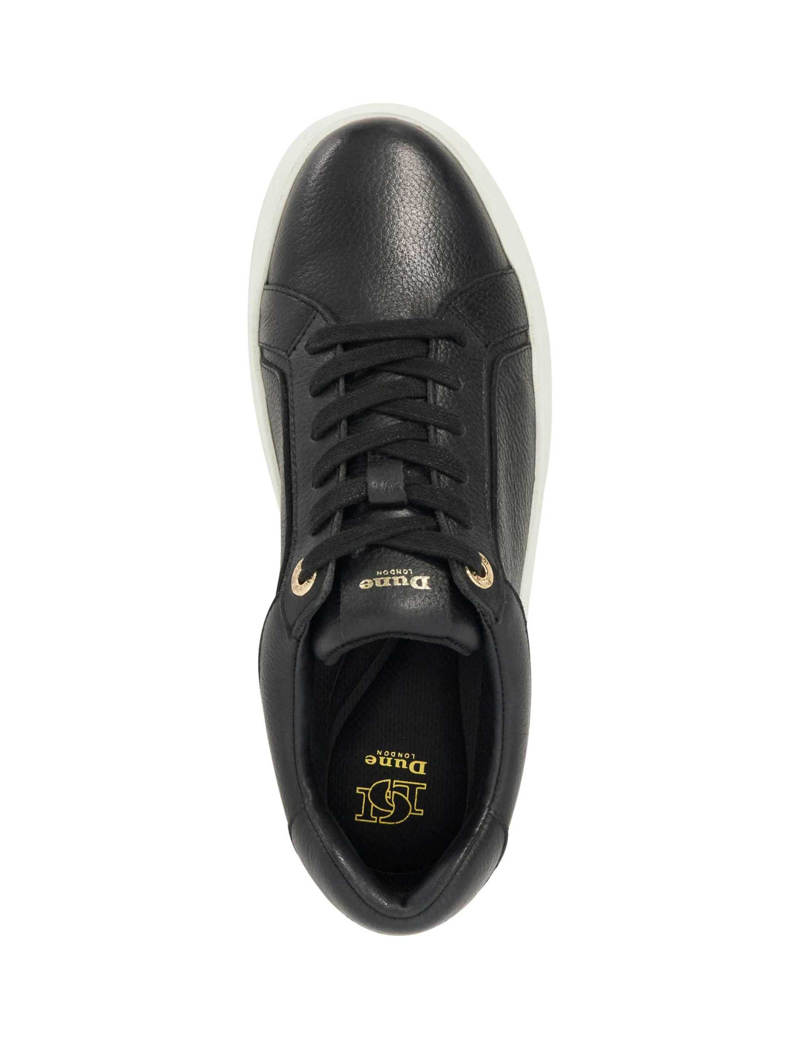 Leather Lace Up Flatform Trainers 4 of 5