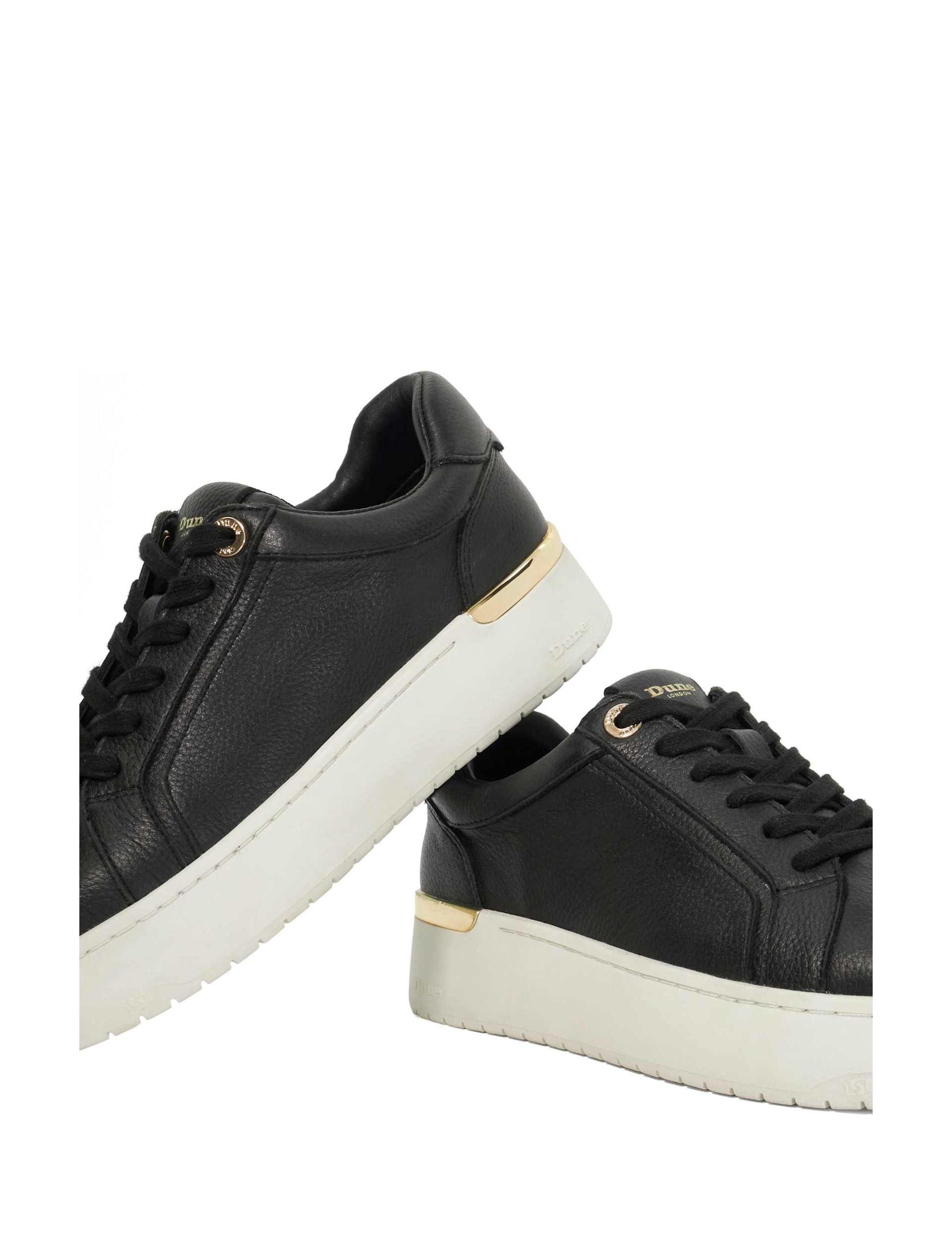 Leather Lace Up Flatform Trainers 5 of 5