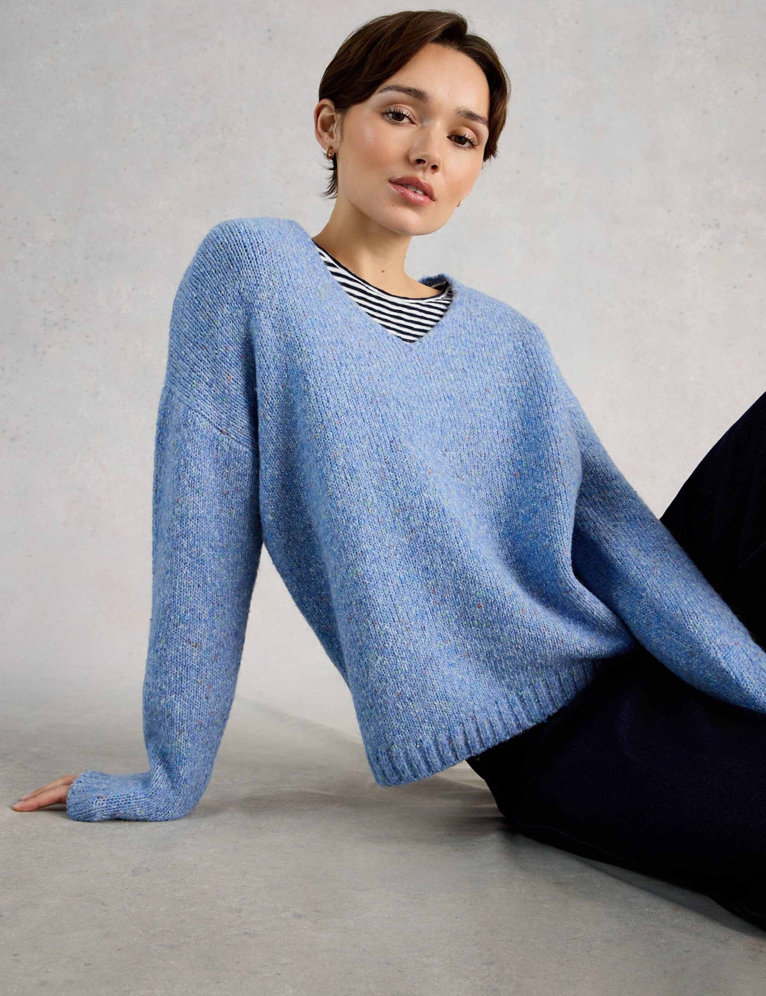 Textured V-Neck Jumper 5 of 6