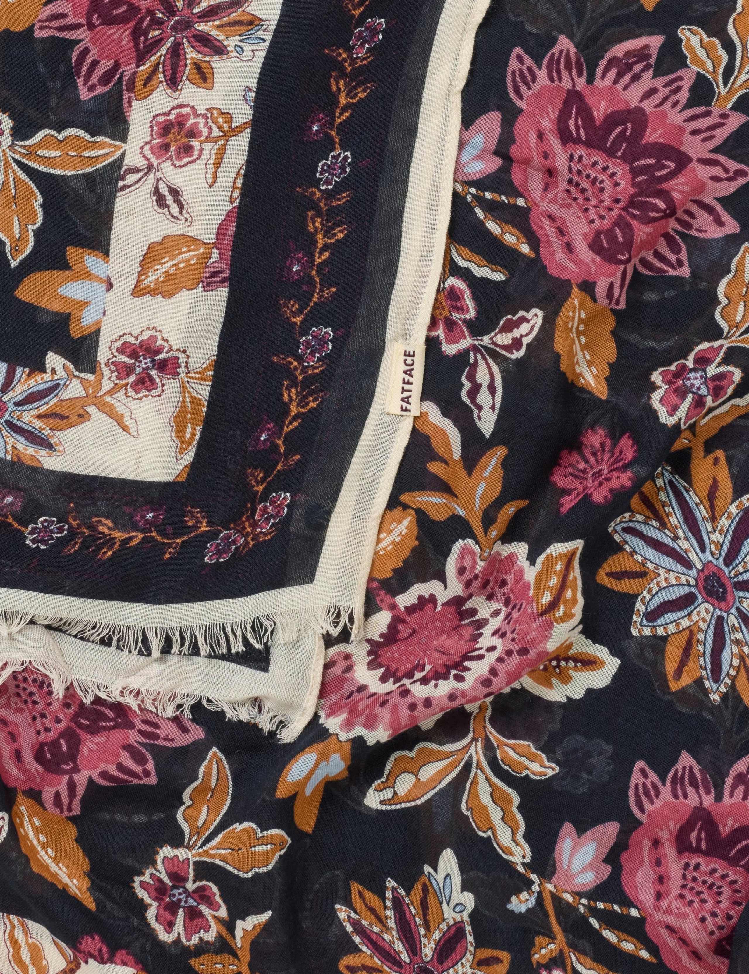 Floral Fringed Scarf 3 of 3