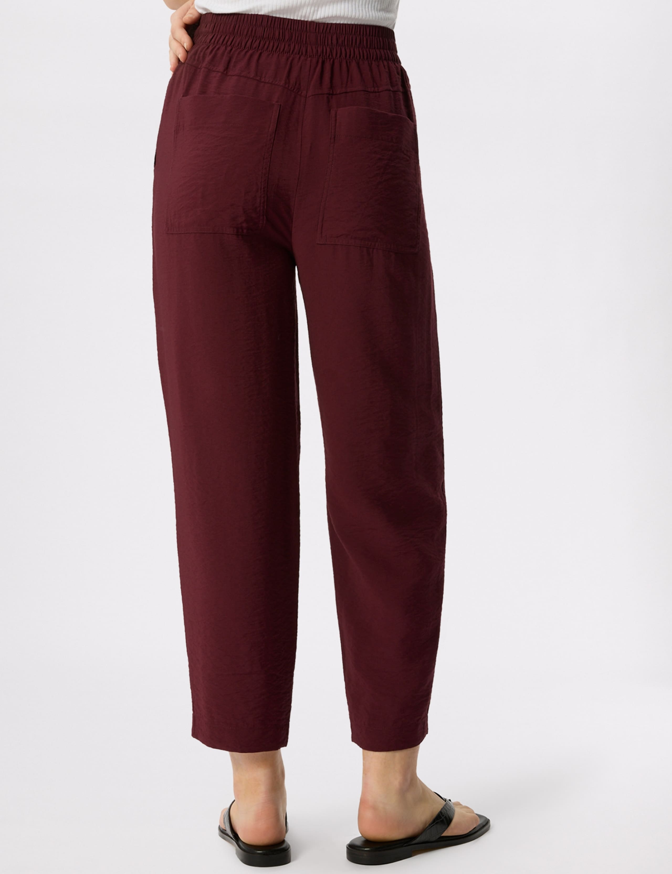 Tie Waist Straight Leg Cropped Trousers 6 of 6