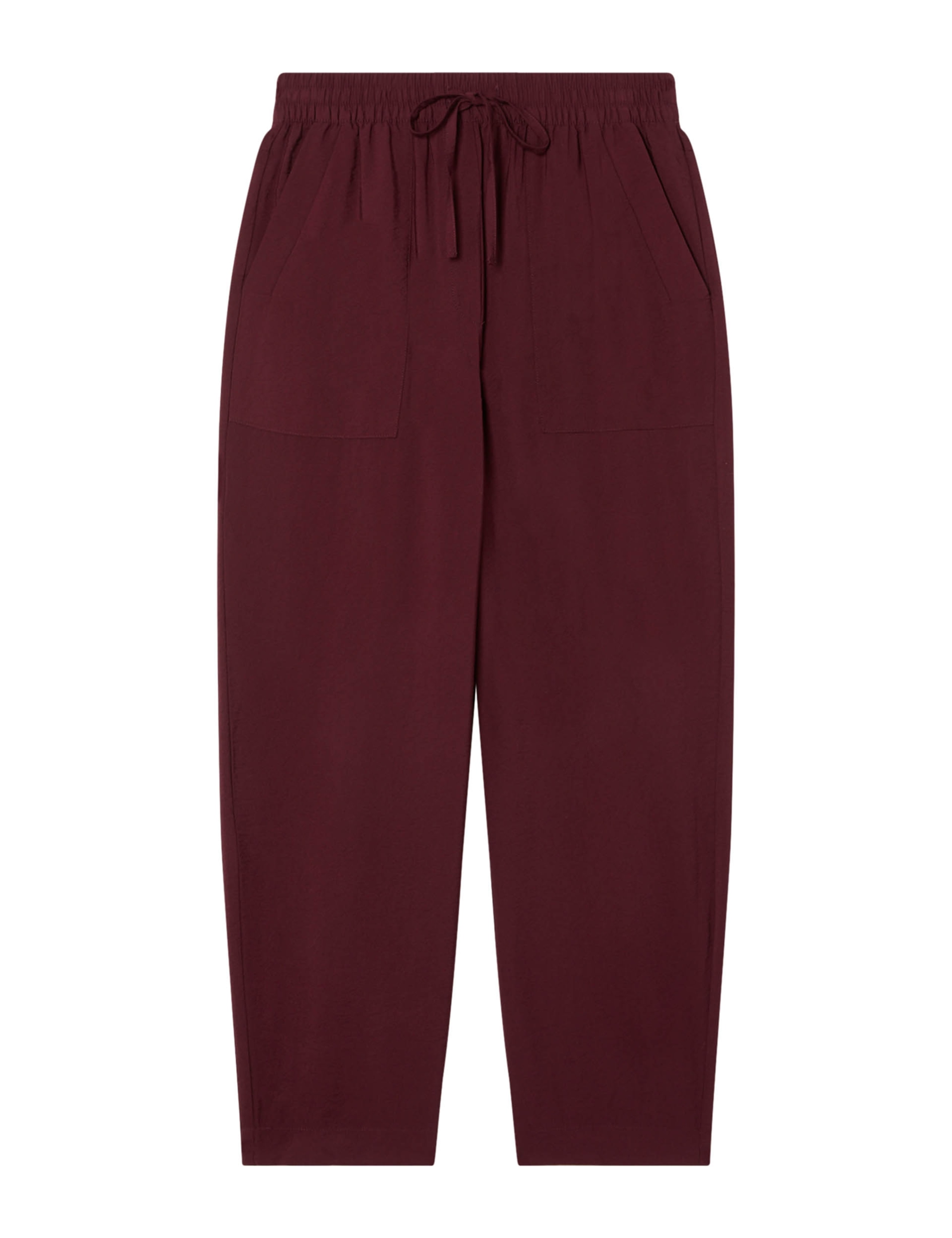 Tie Waist Straight Leg Cropped Trousers 2 of 6