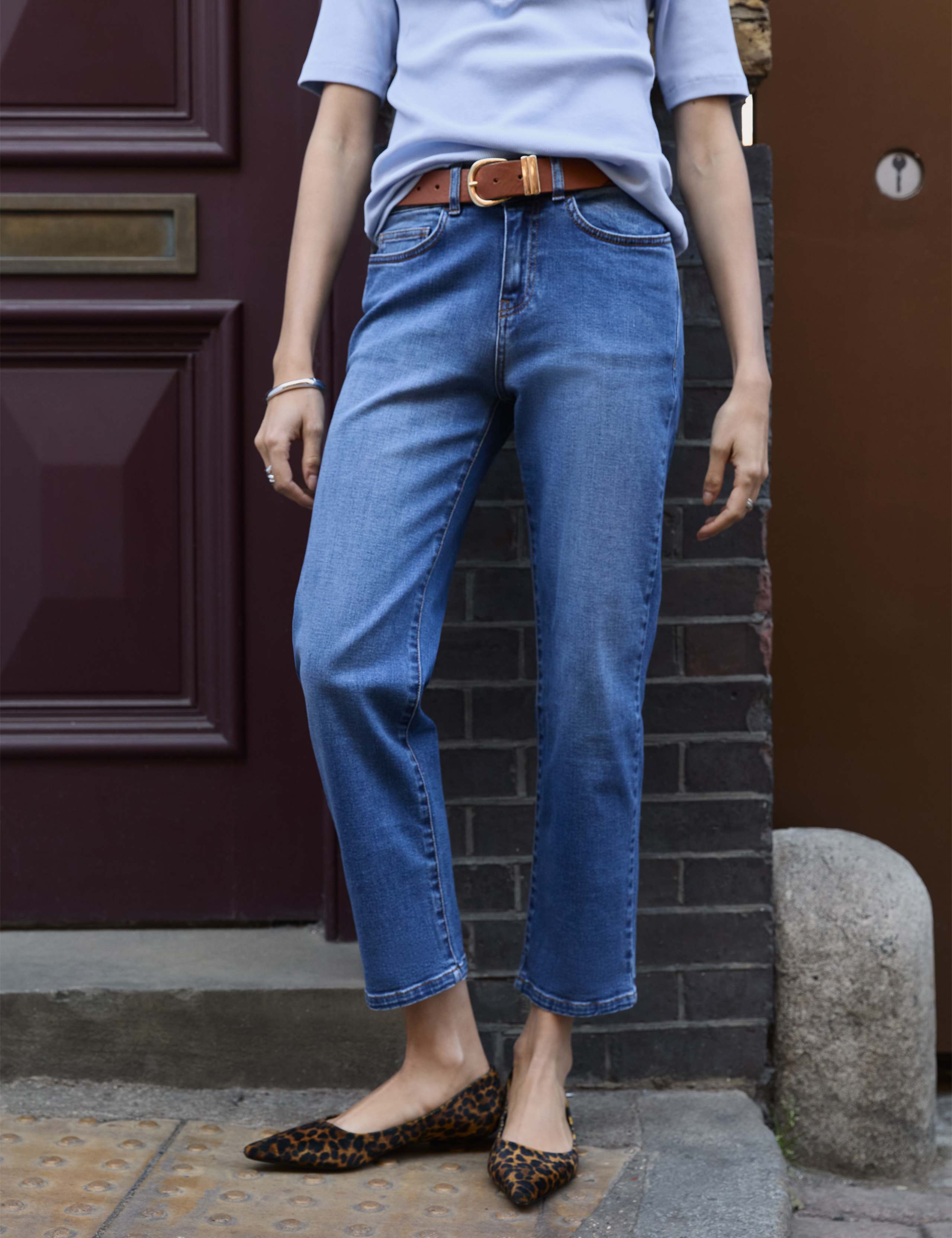 Boyfriend High Waisted Cropped Jeans 3 of 6