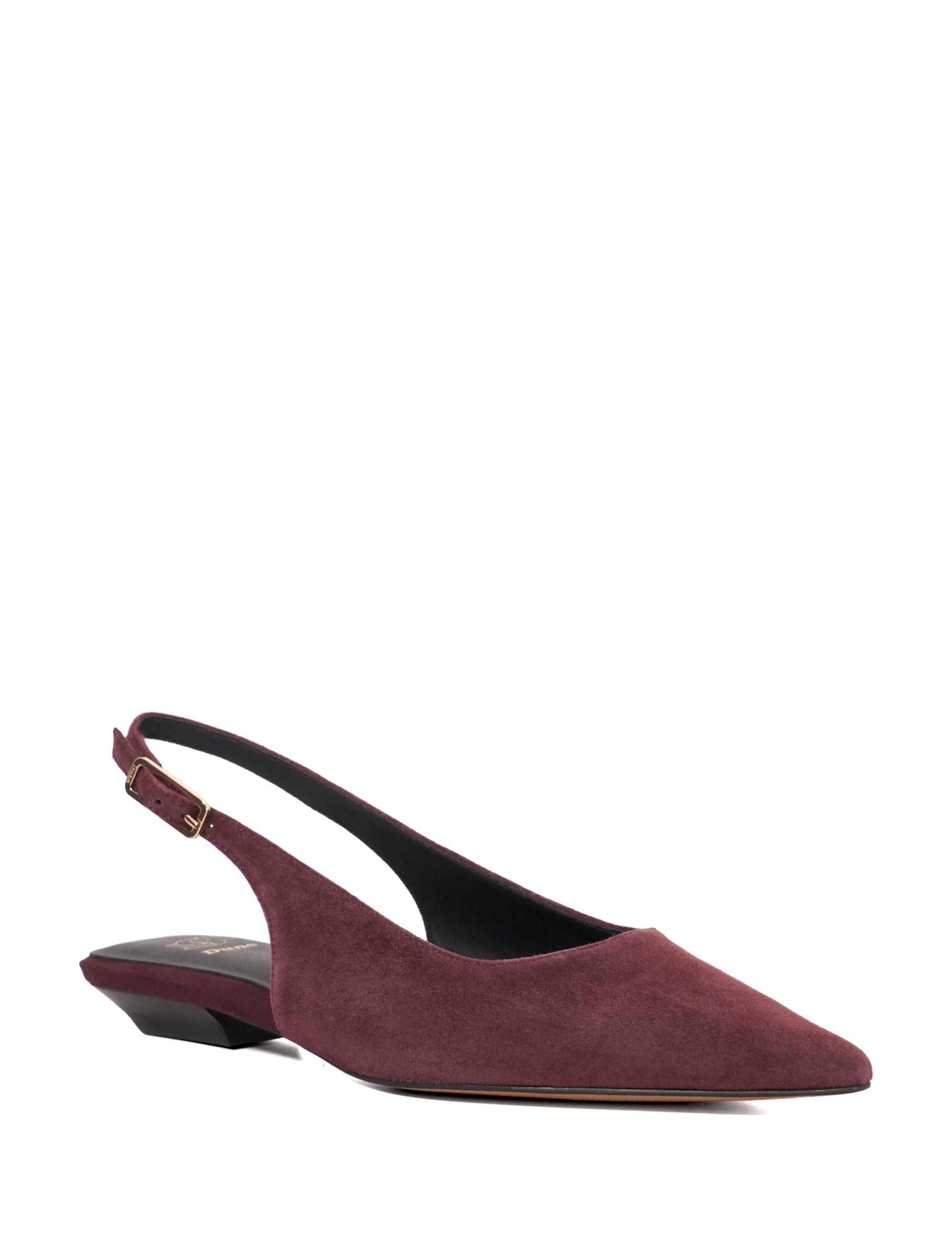 Leather Angle Heel Pointed Slingback Shoes 2 of 5