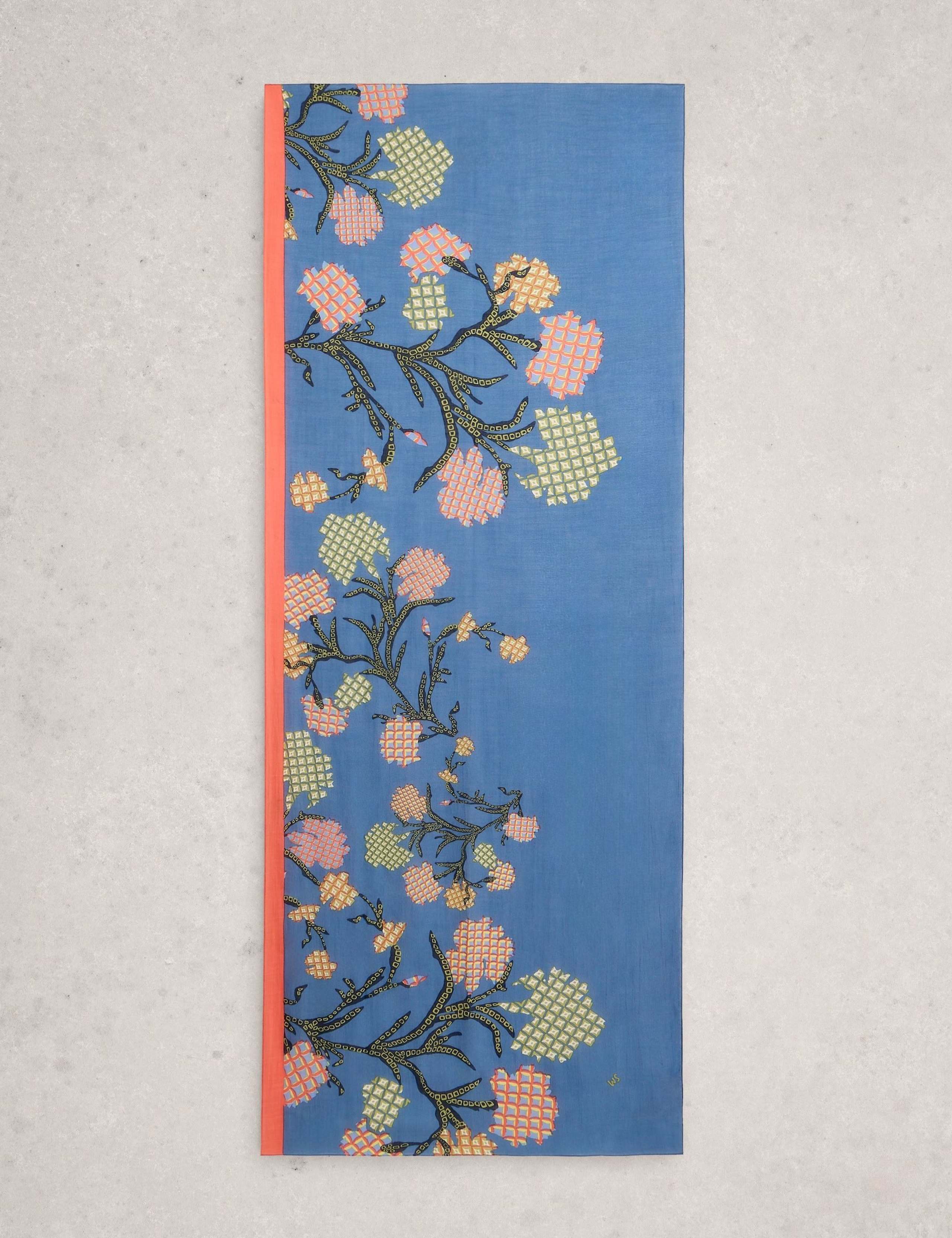 Cotton Blend Printed Scarf 3 of 3