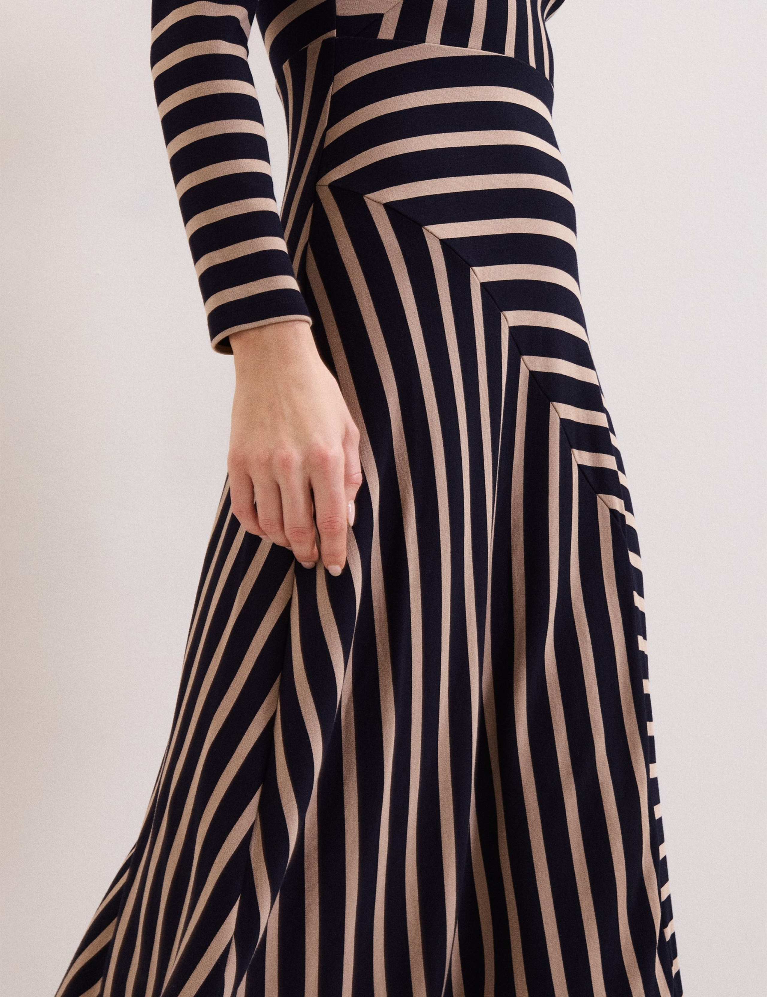 Striped Midi Waisted Dress 6 of 6