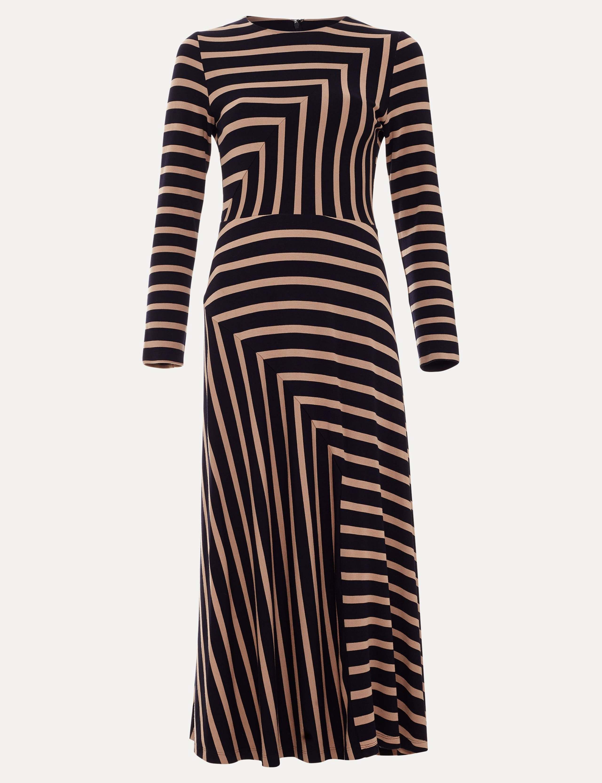 Striped Midi Waisted Dress 2 of 6