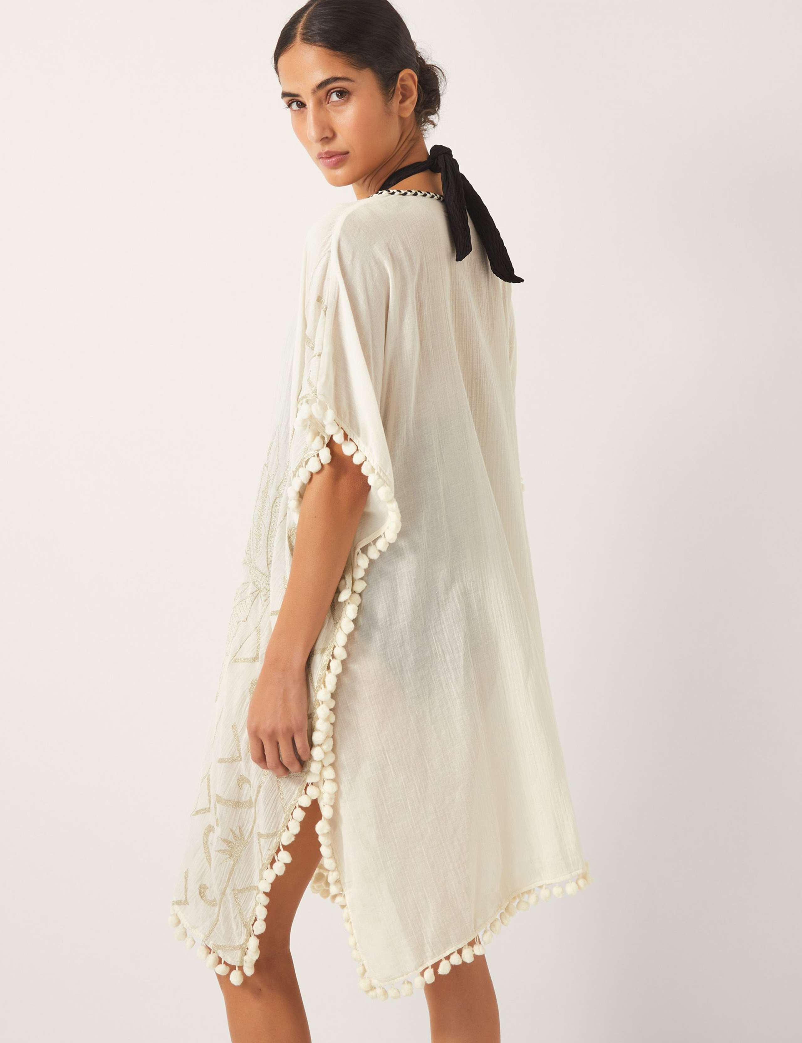 Pure Cotton Printed V-Neck Kaftan 5 of 5