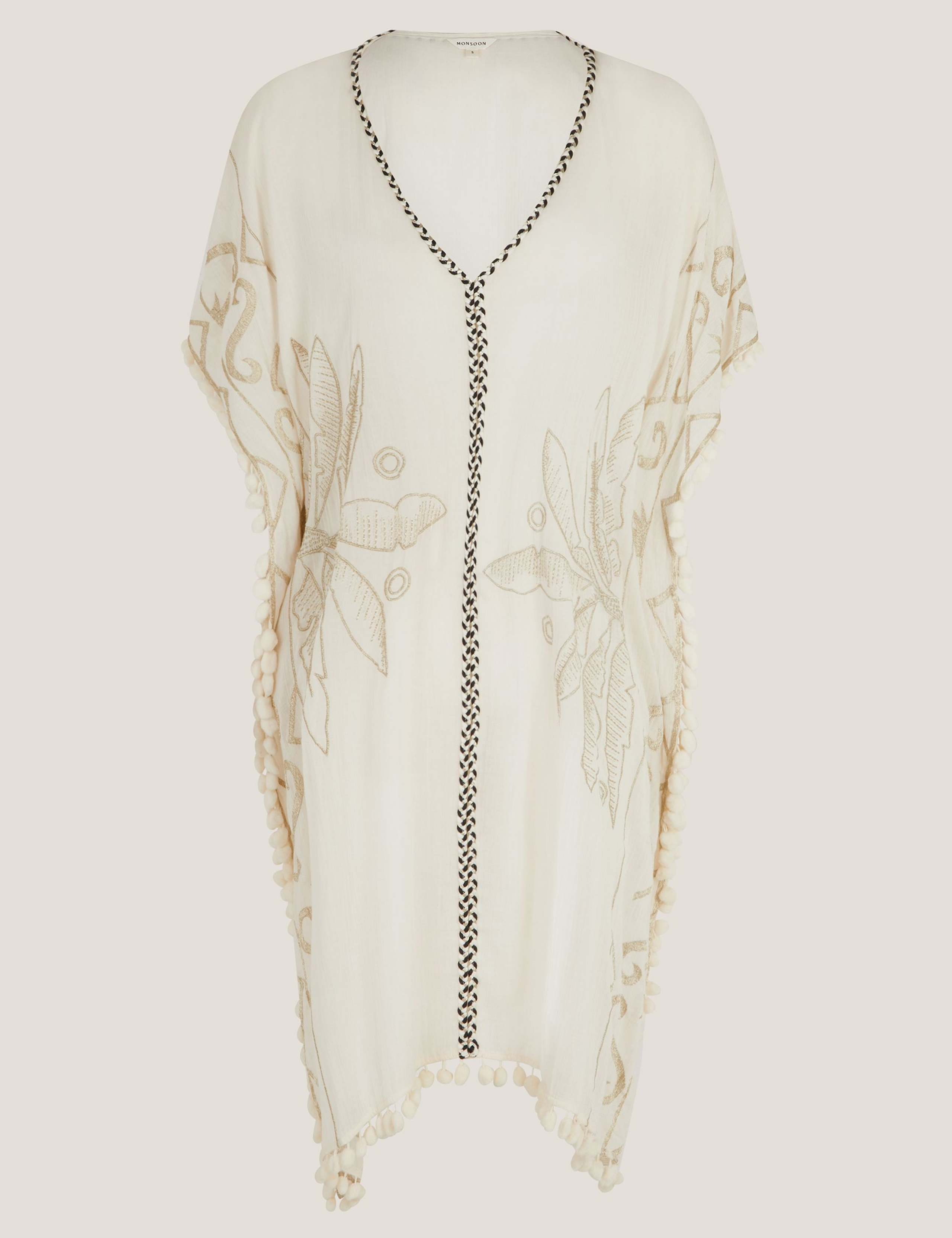 Pure Cotton Printed V-Neck Kaftan 2 of 5