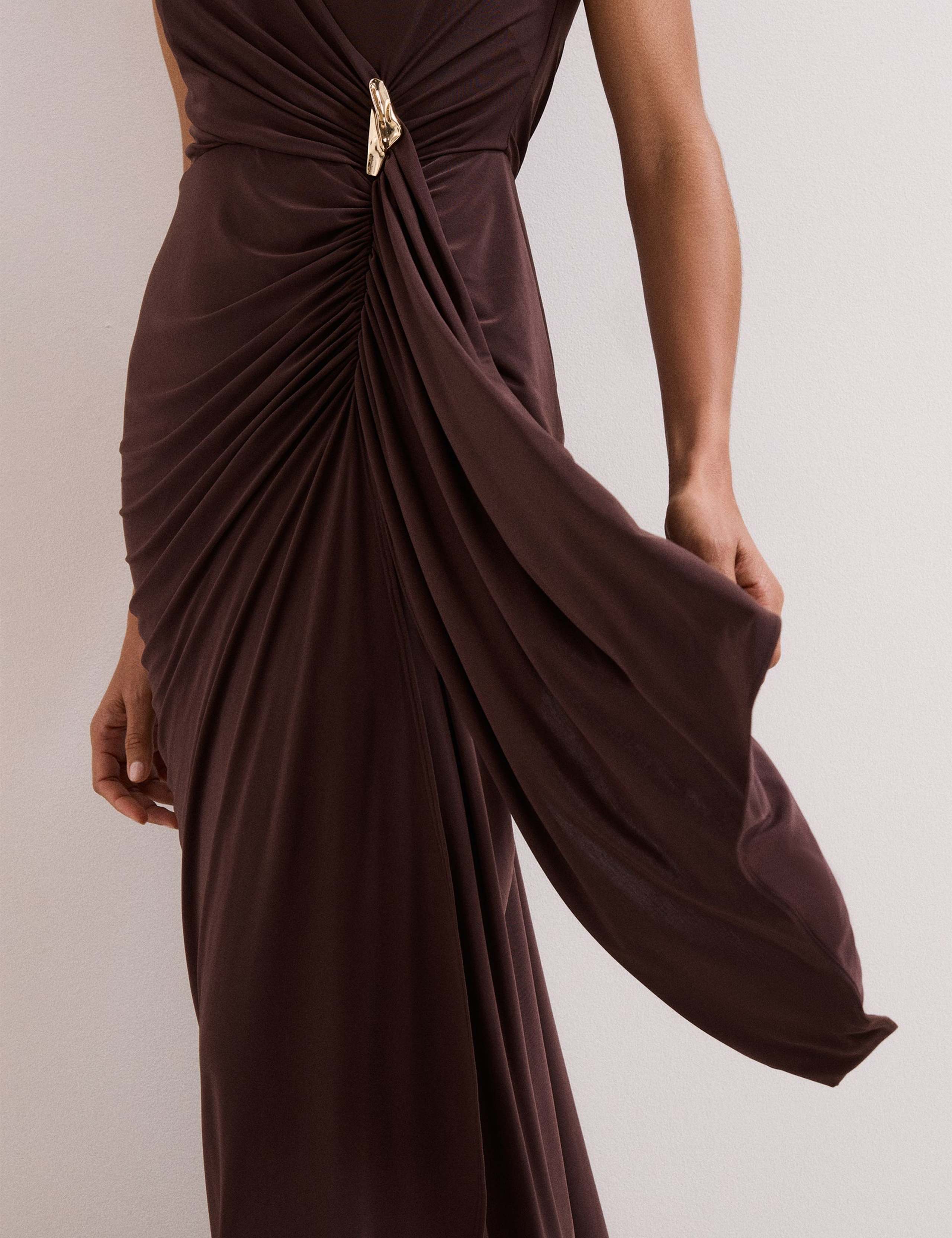 V-Neck Maxi Wrap Dress 7 of 10