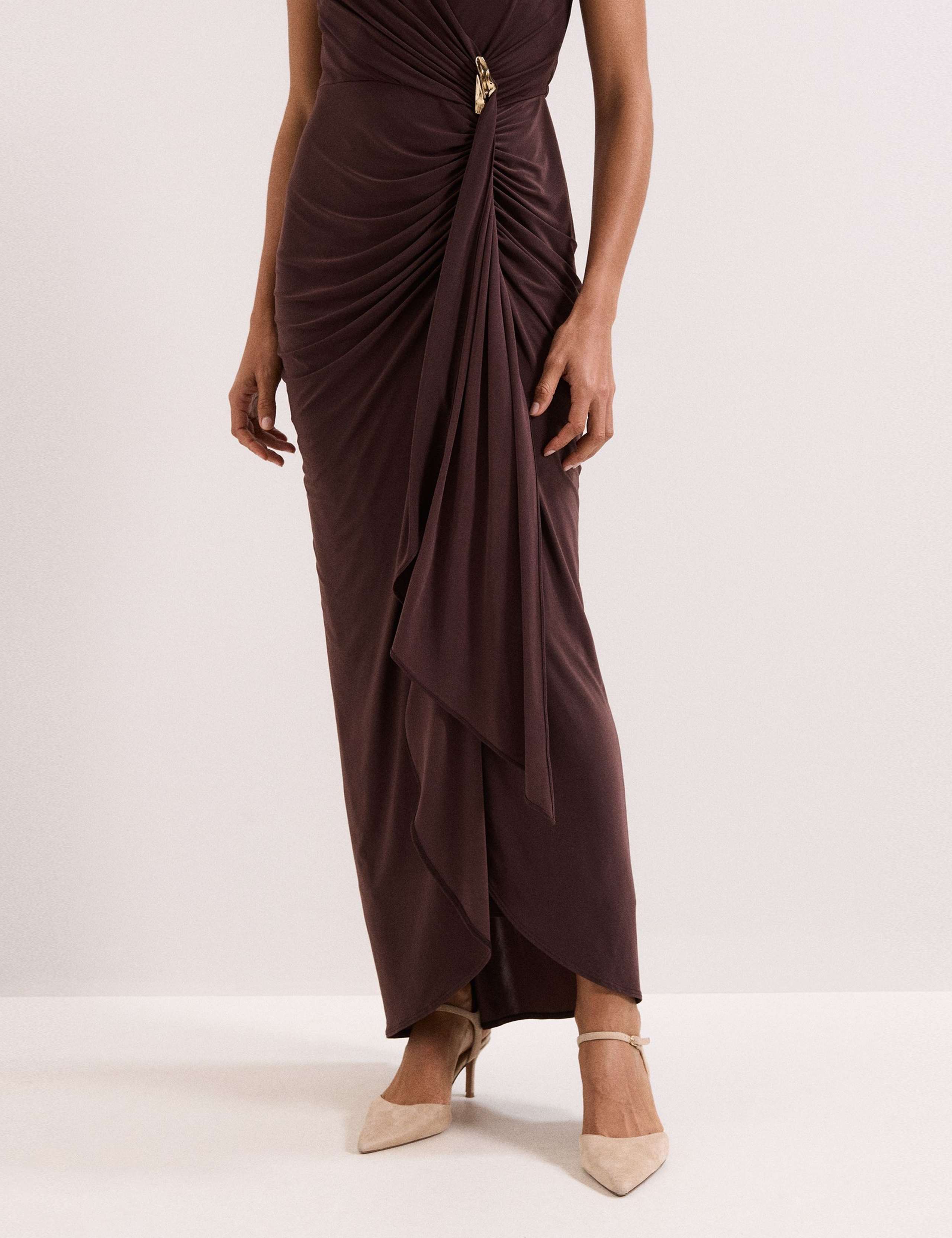 V-Neck Maxi Wrap Dress 9 of 10