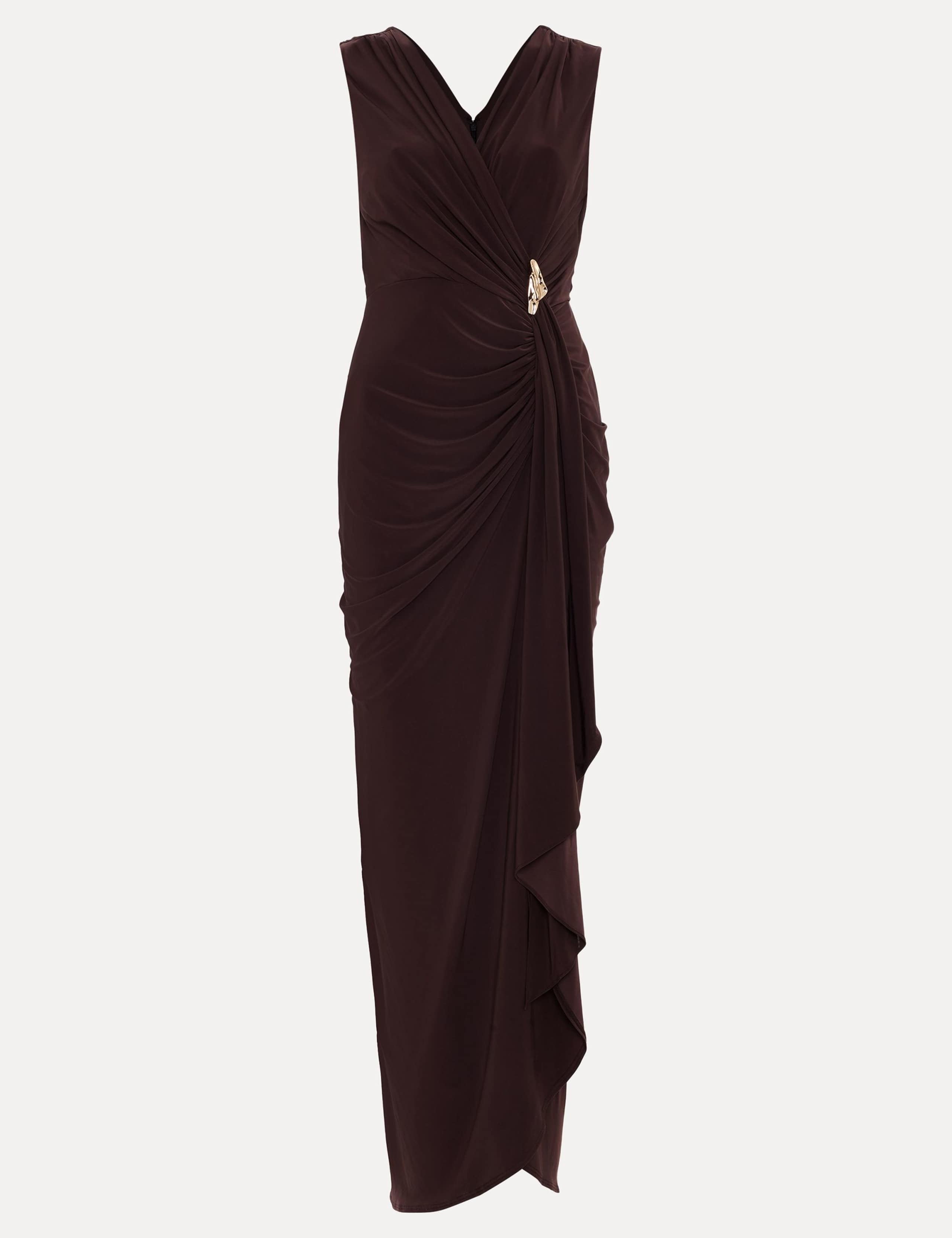 V-Neck Maxi Wrap Dress 2 of 10