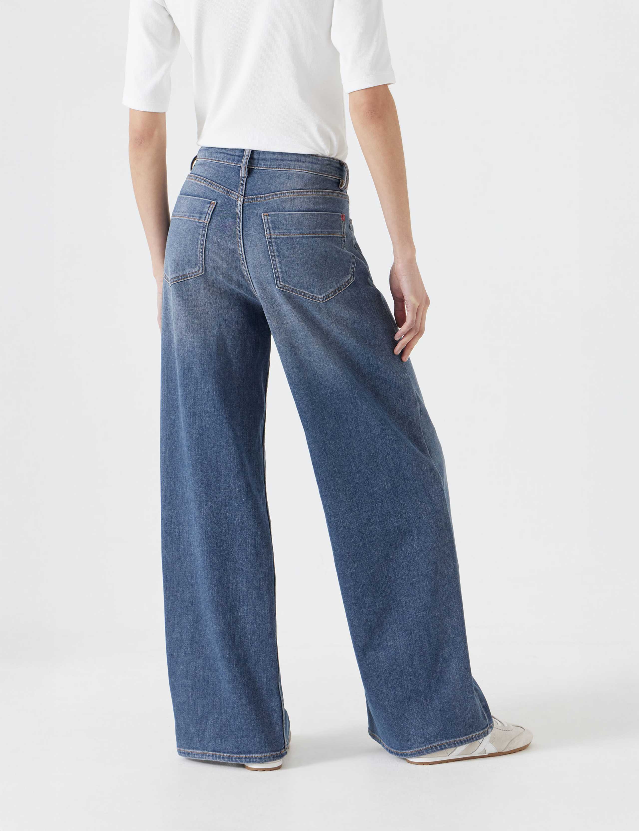 Mid Rise Wide Leg Jeans 3 of 5