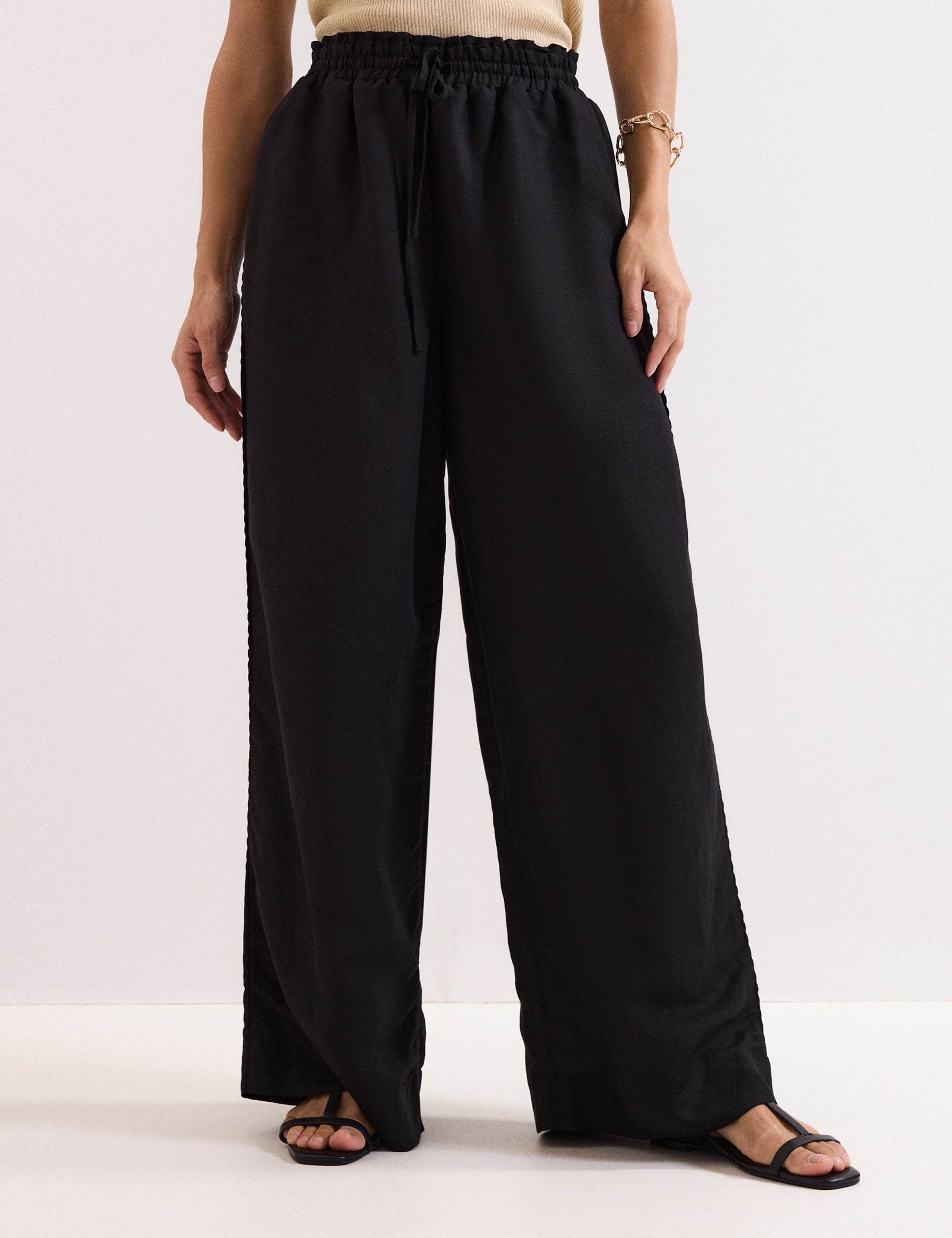 Linen Rich Wide Leg Trousers 3 of 6