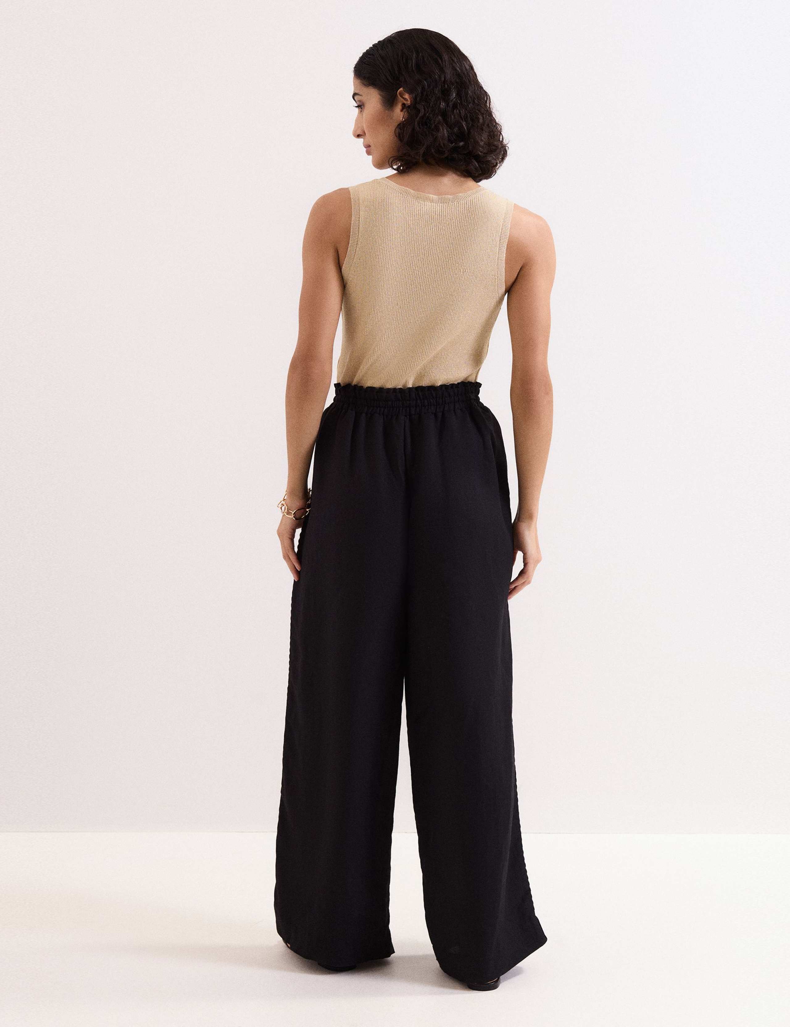 Linen Rich Wide Leg Trousers 4 of 6