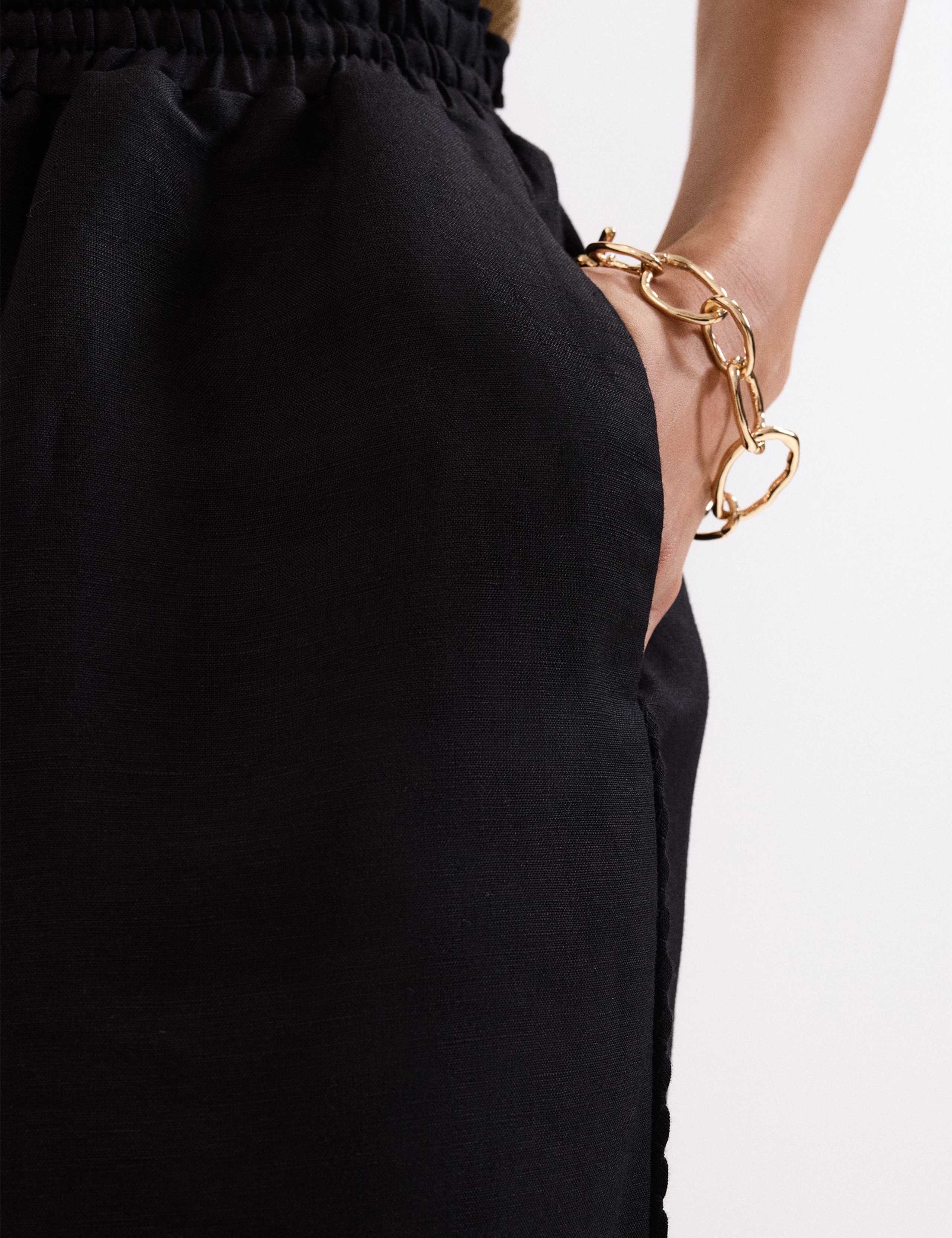 Linen Rich Wide Leg Trousers 5 of 6