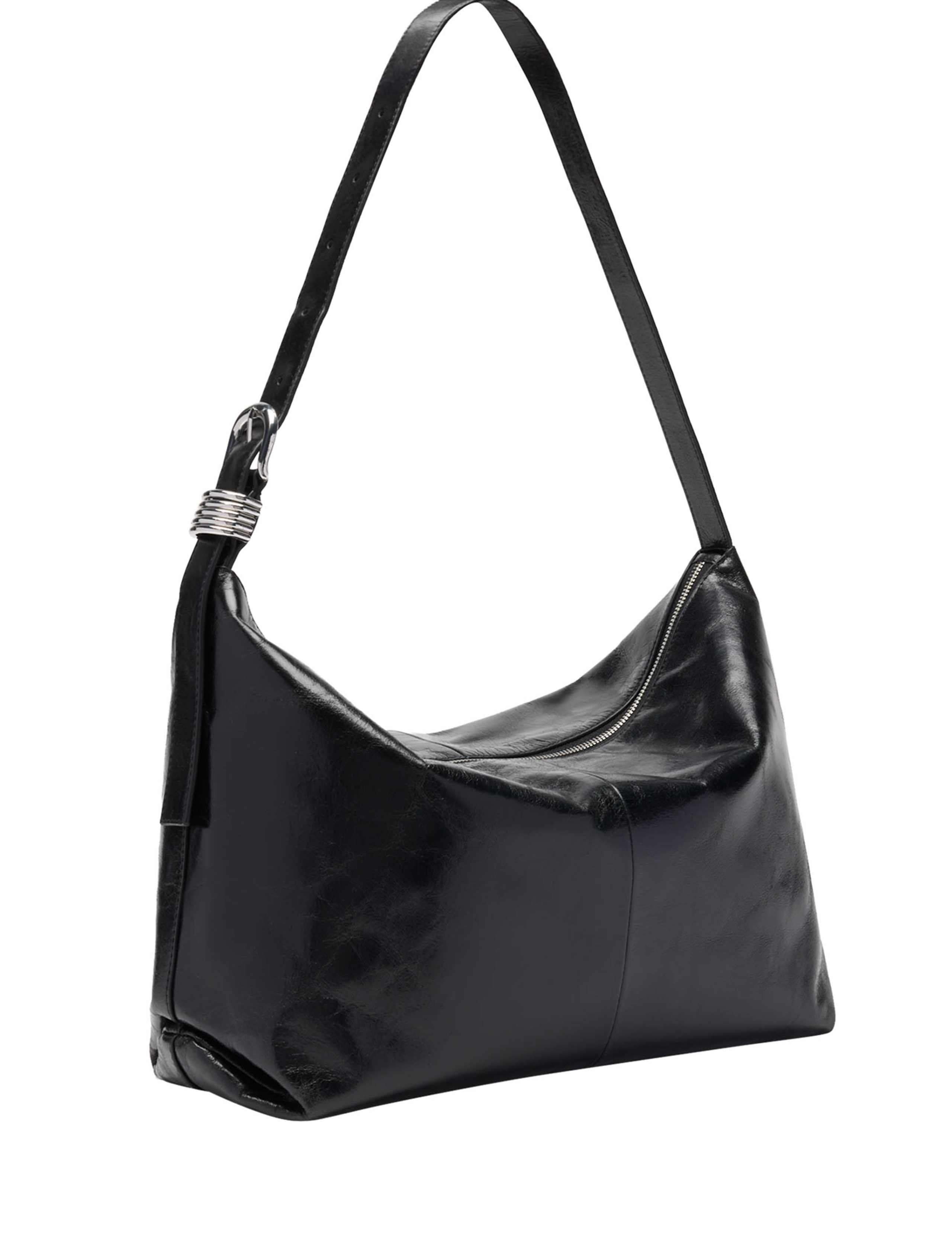 Leather Buckle Detail Shoulder Bag 3 of 6