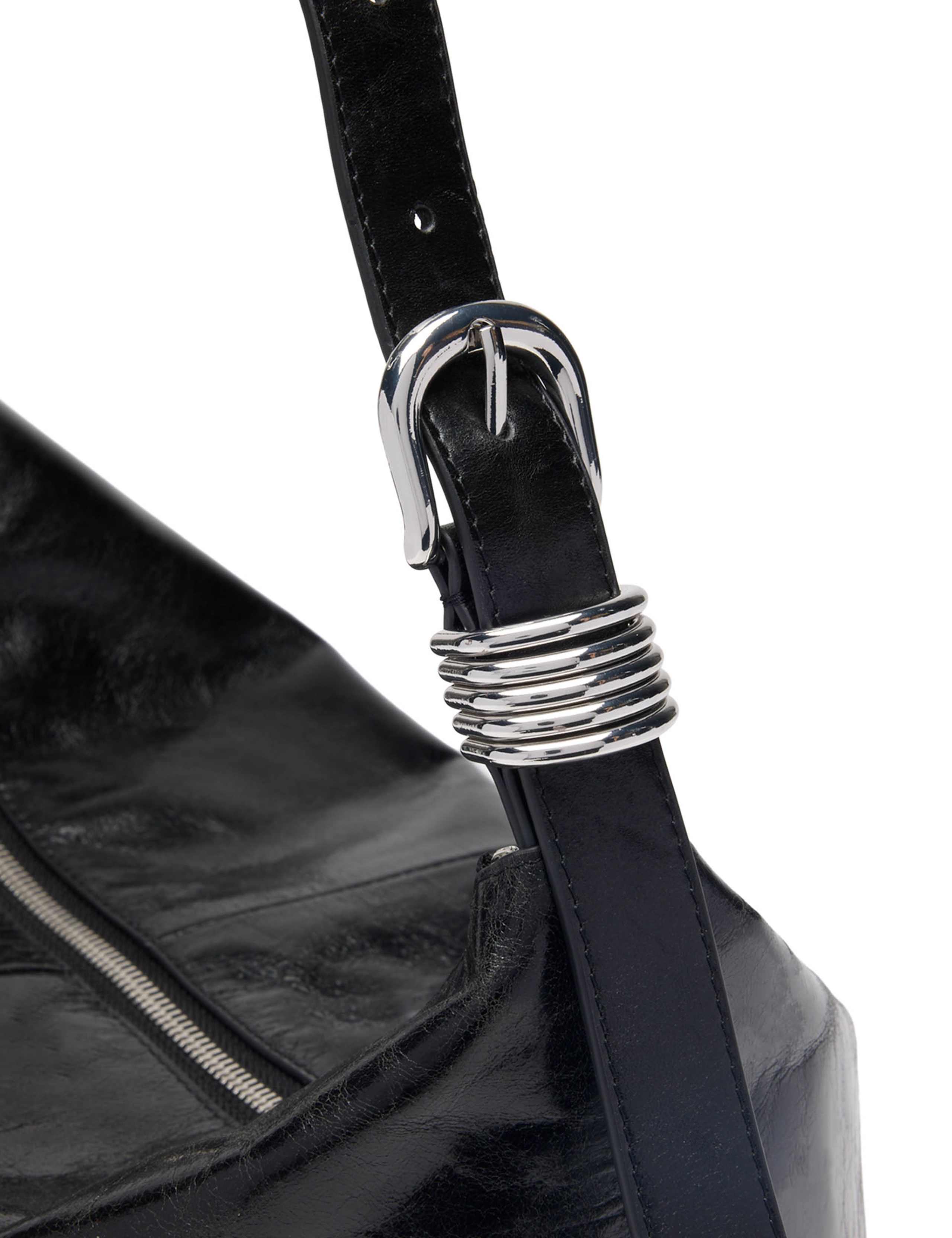 Leather Buckle Detail Shoulder Bag 5 of 6