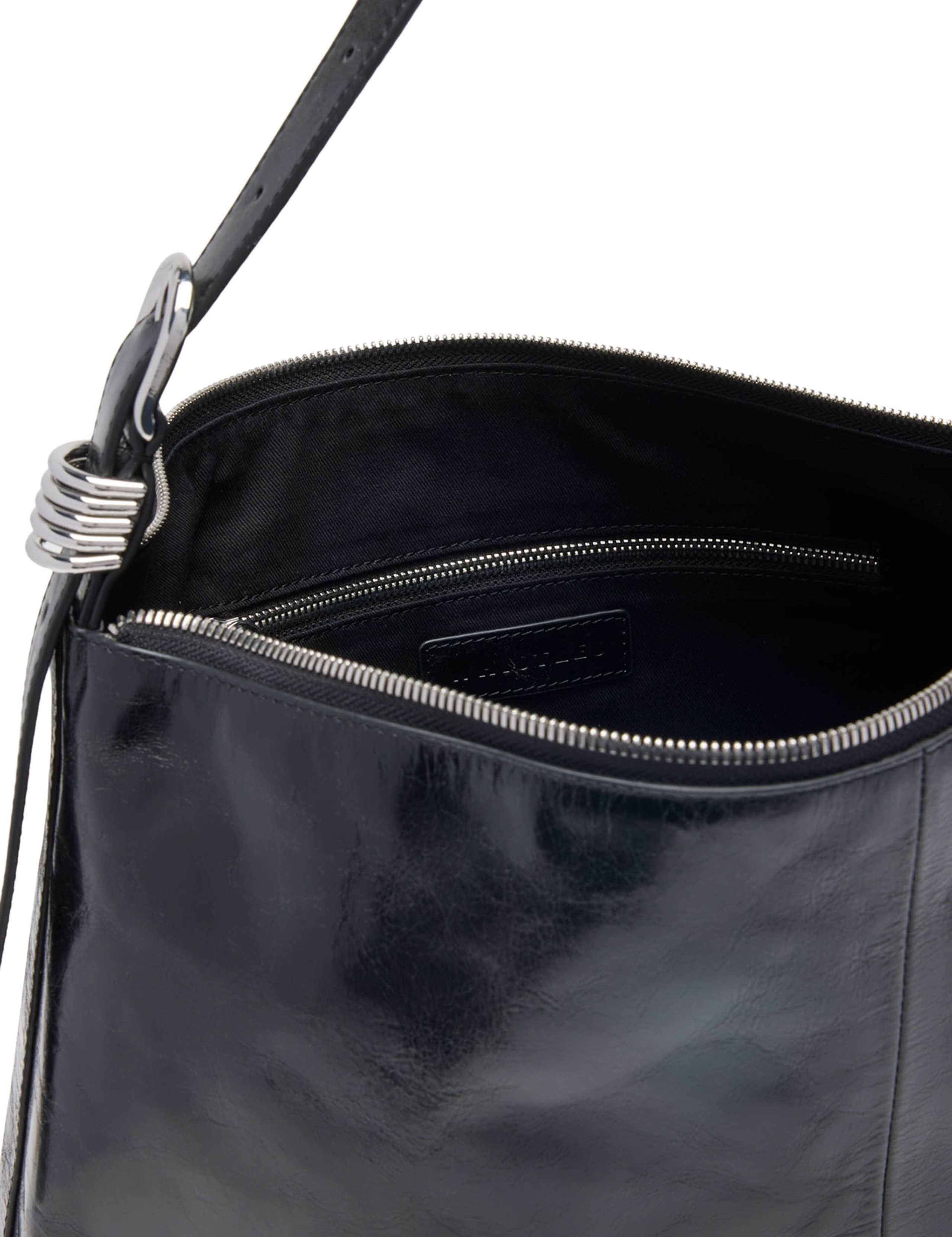 Leather Buckle Detail Shoulder Bag 6 of 6