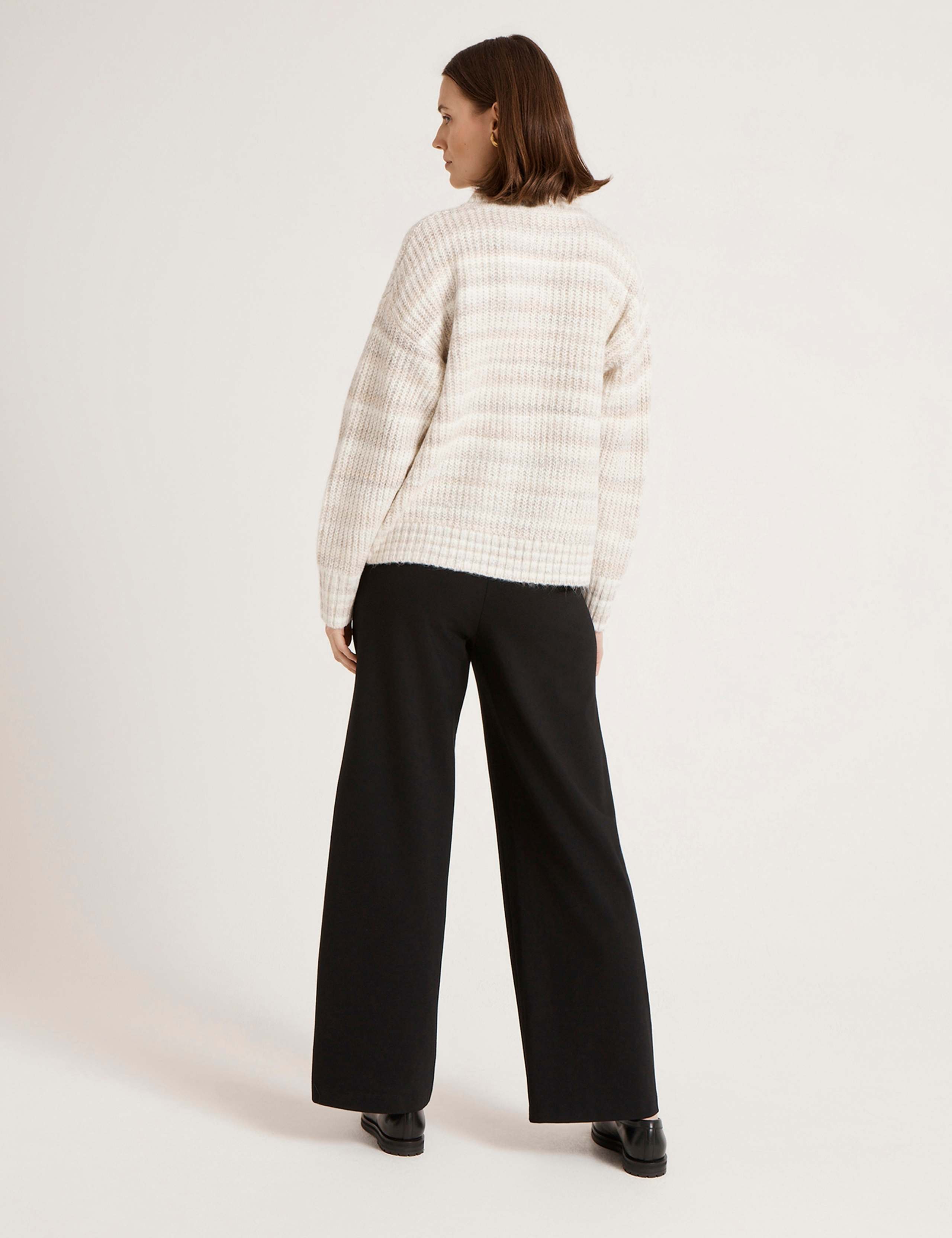 Striped Scoop Neck Cardigan 3 of 3