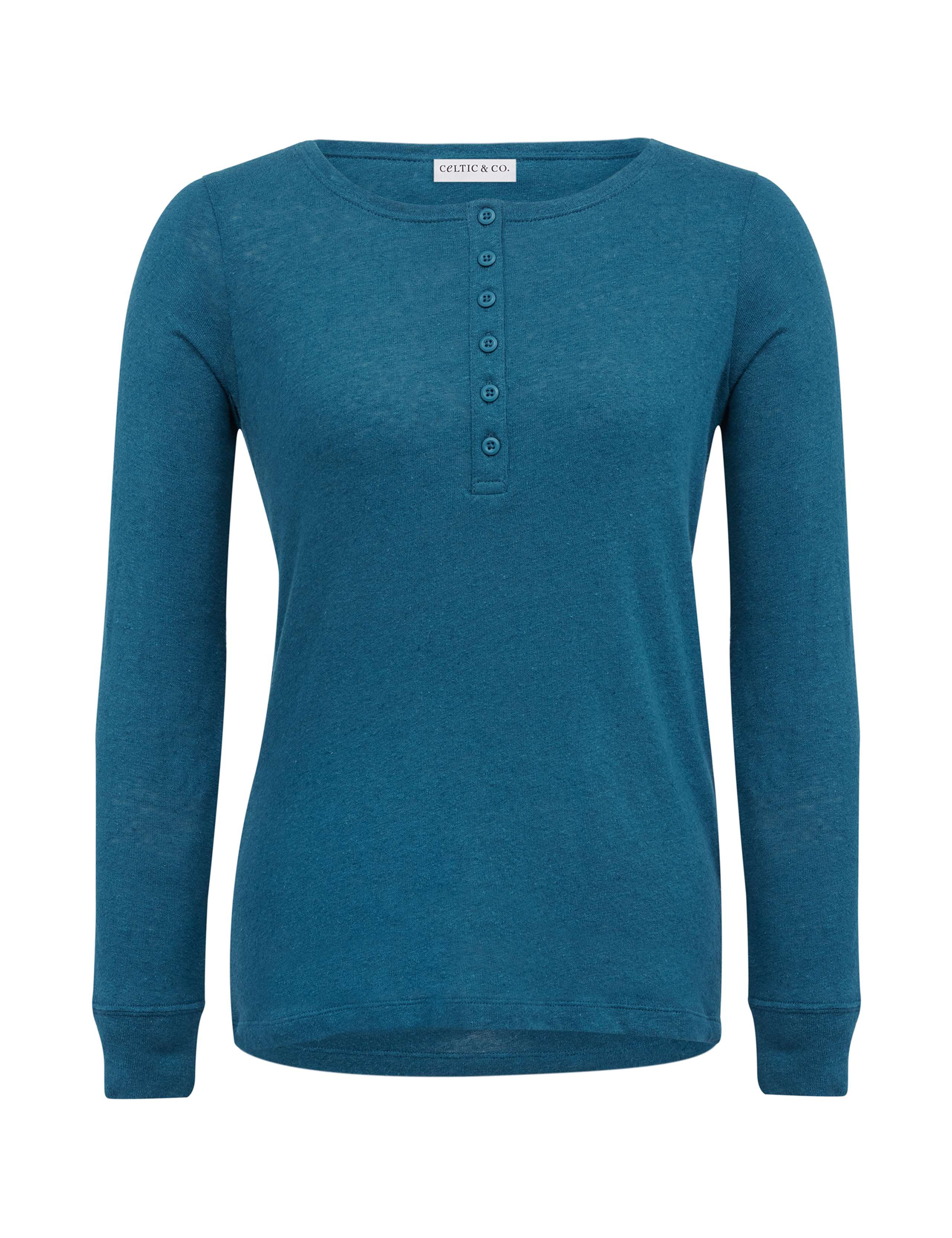 Linen Blend Henley Top 2 of 6