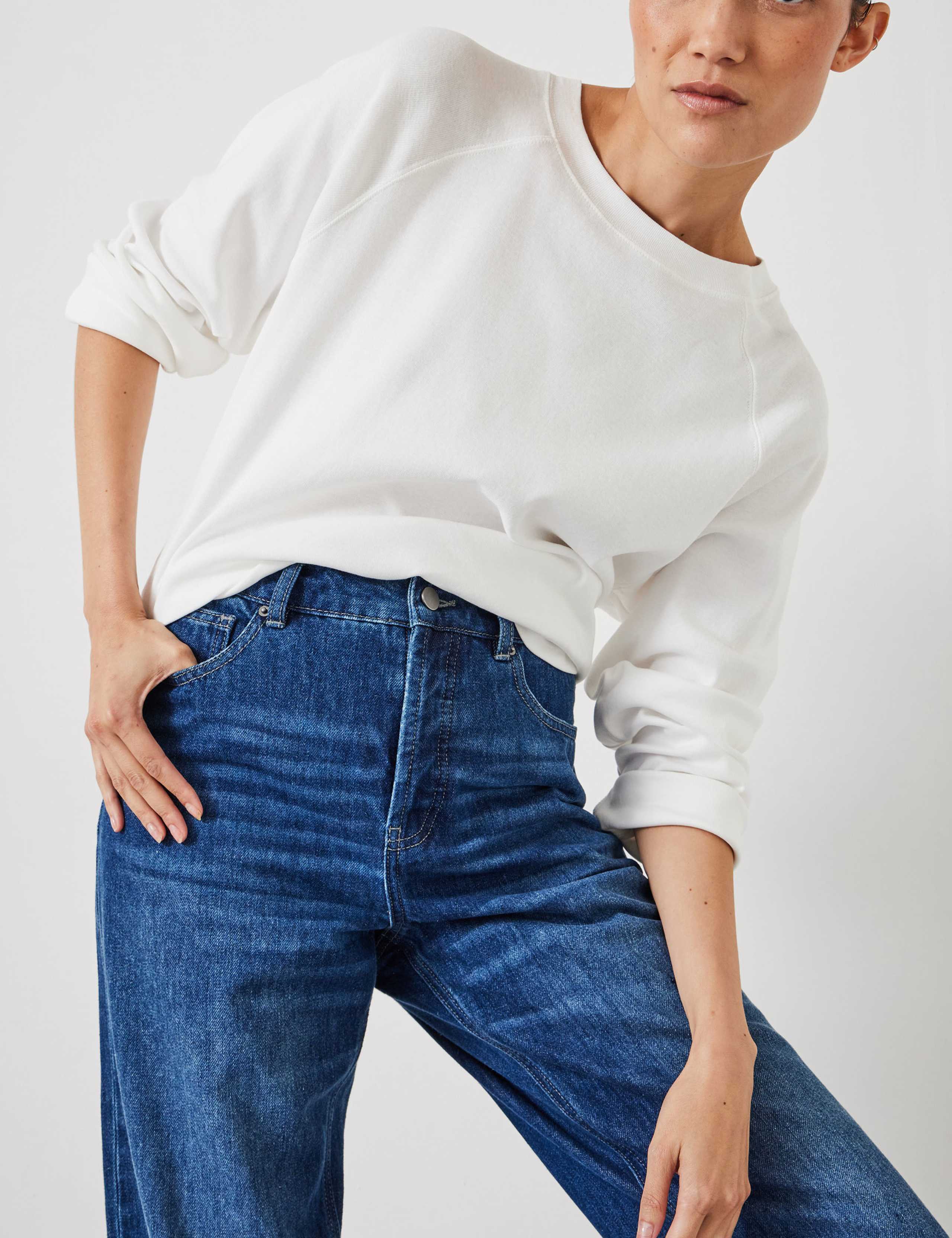 Boyfriend Mid Rise Cropped Turn Up Jeans 3 of 5