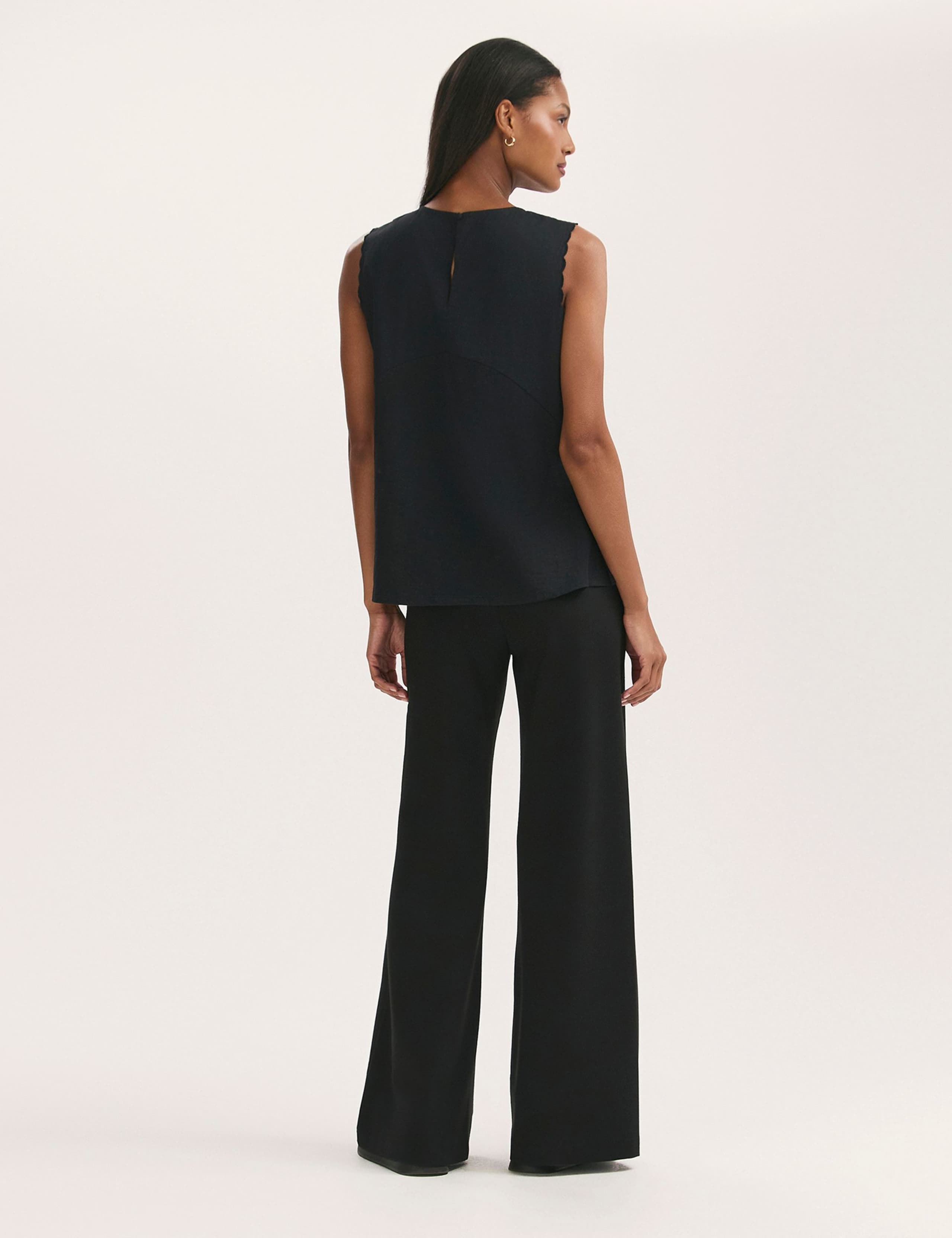 Pure Cotton Embroidered Round Neck Vest Top 2 of 4