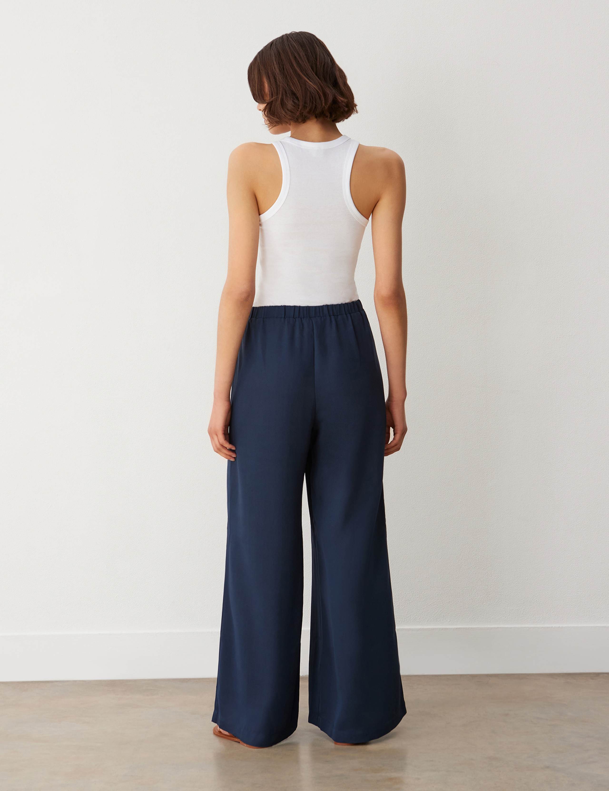 Crepe High Waisted Wide Leg Trousers 2 of 4