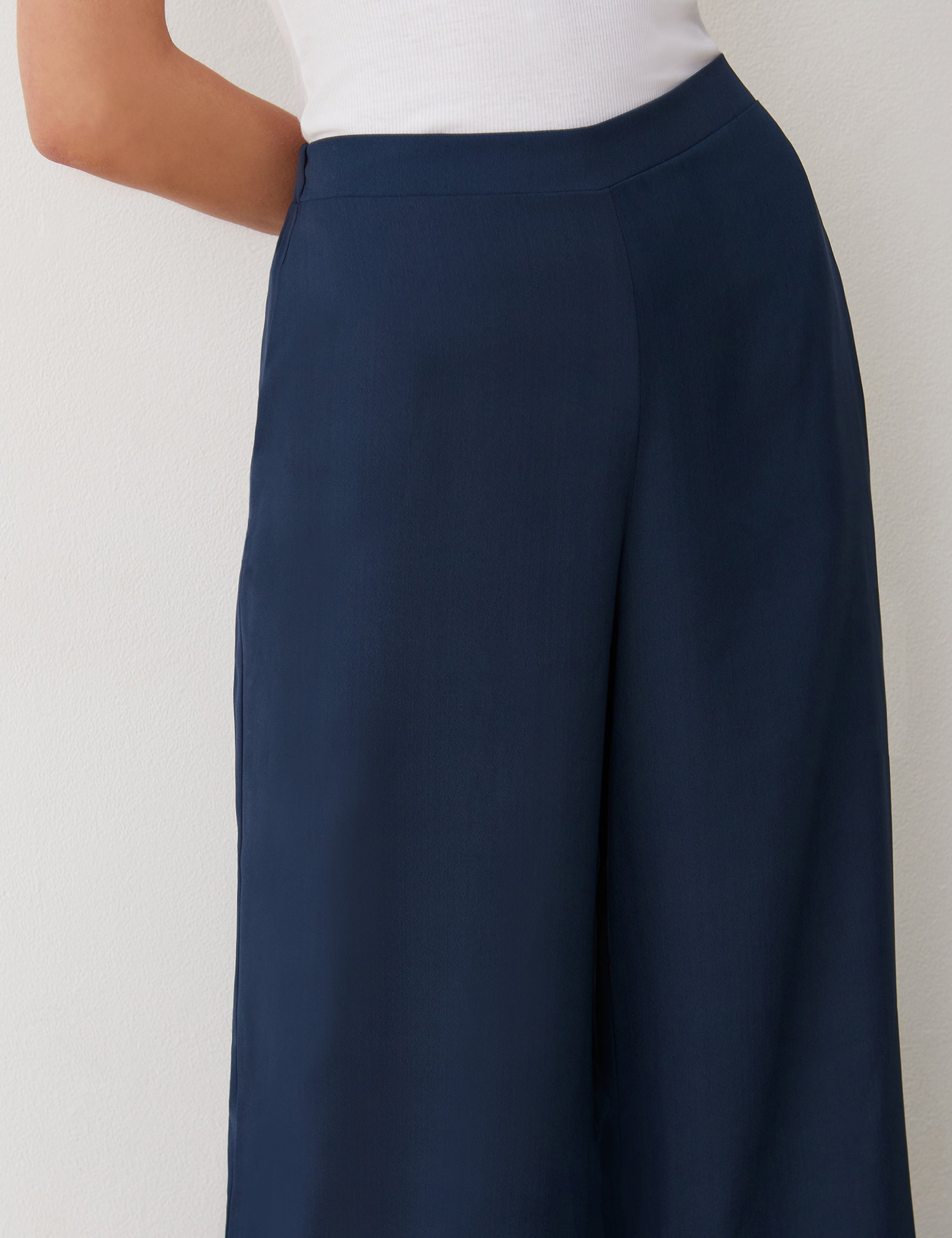 Crepe High Waisted Wide Leg Trousers 4 of 4