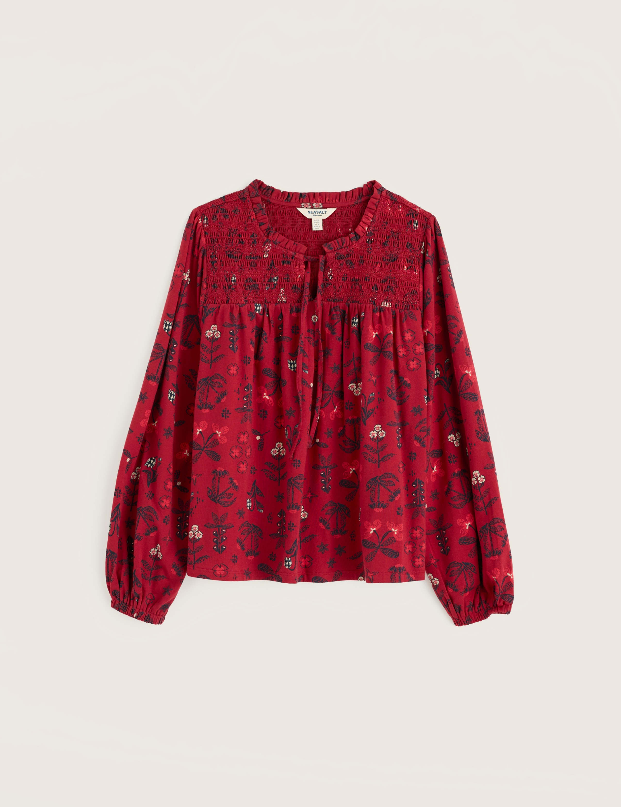 Cotton Rich Printed Notch Neck Relaxed Blouse 2 of 4