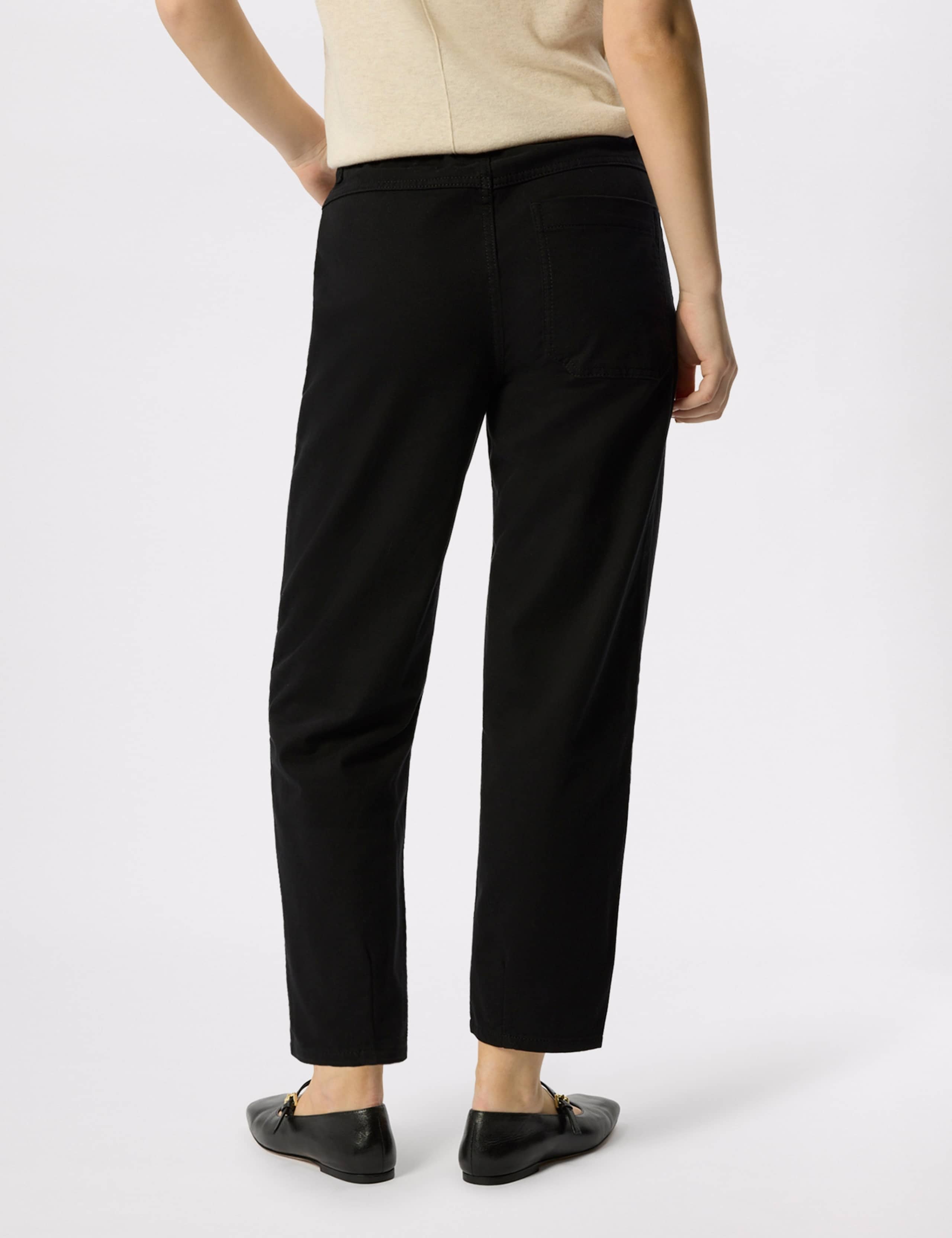 Cotton Rich Straight Leg Ankle Grazer Trousers 4 of 6