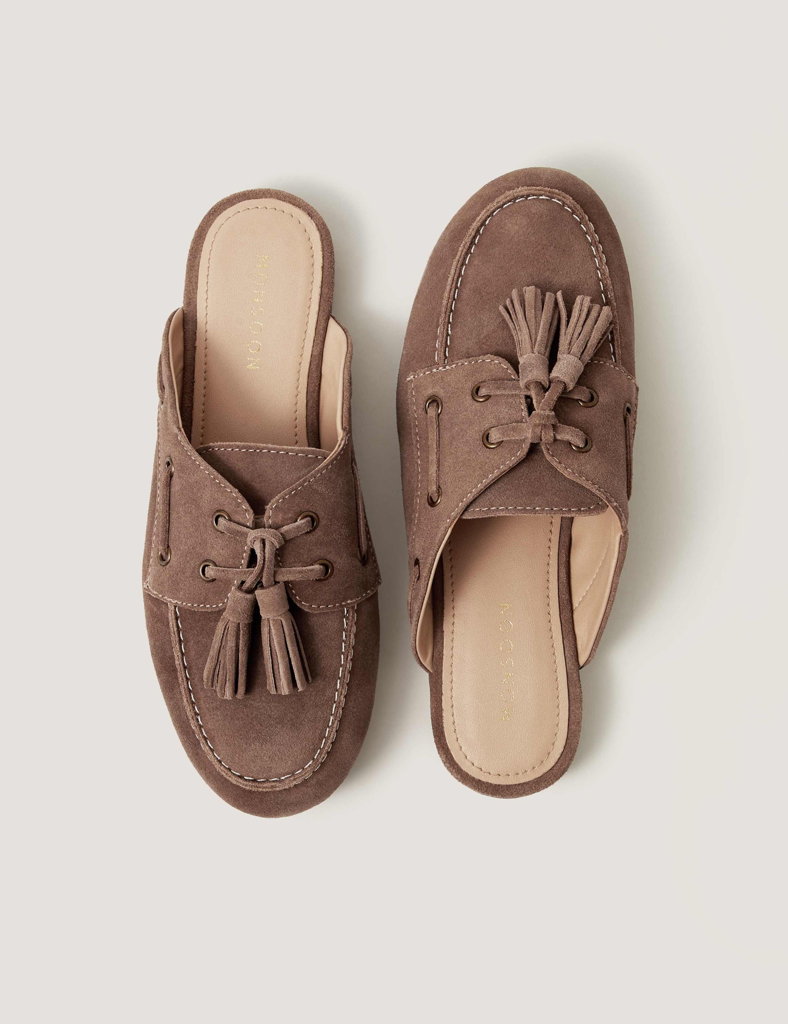 Suede Slip On Tassel Flat Loafer 2 of 3