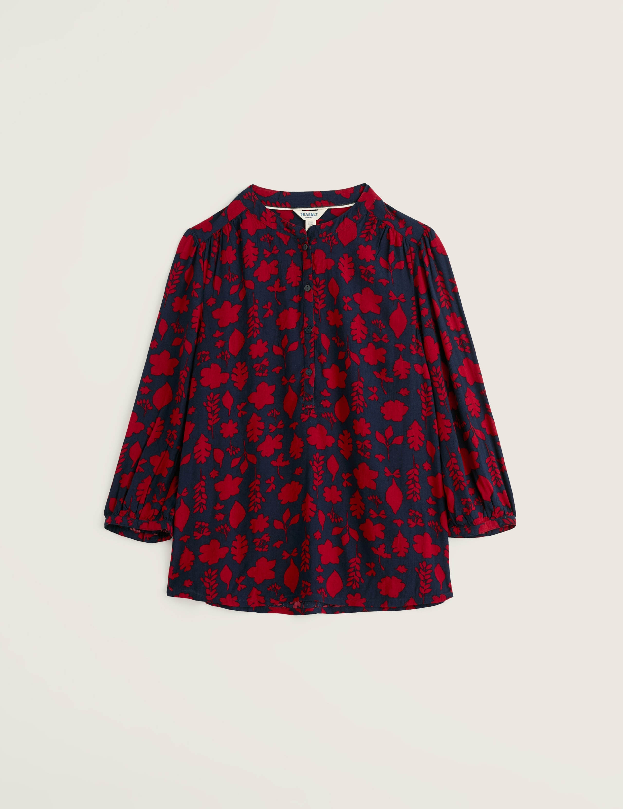 Floral Collared Blouson Sleeve Shirt 2 of 5