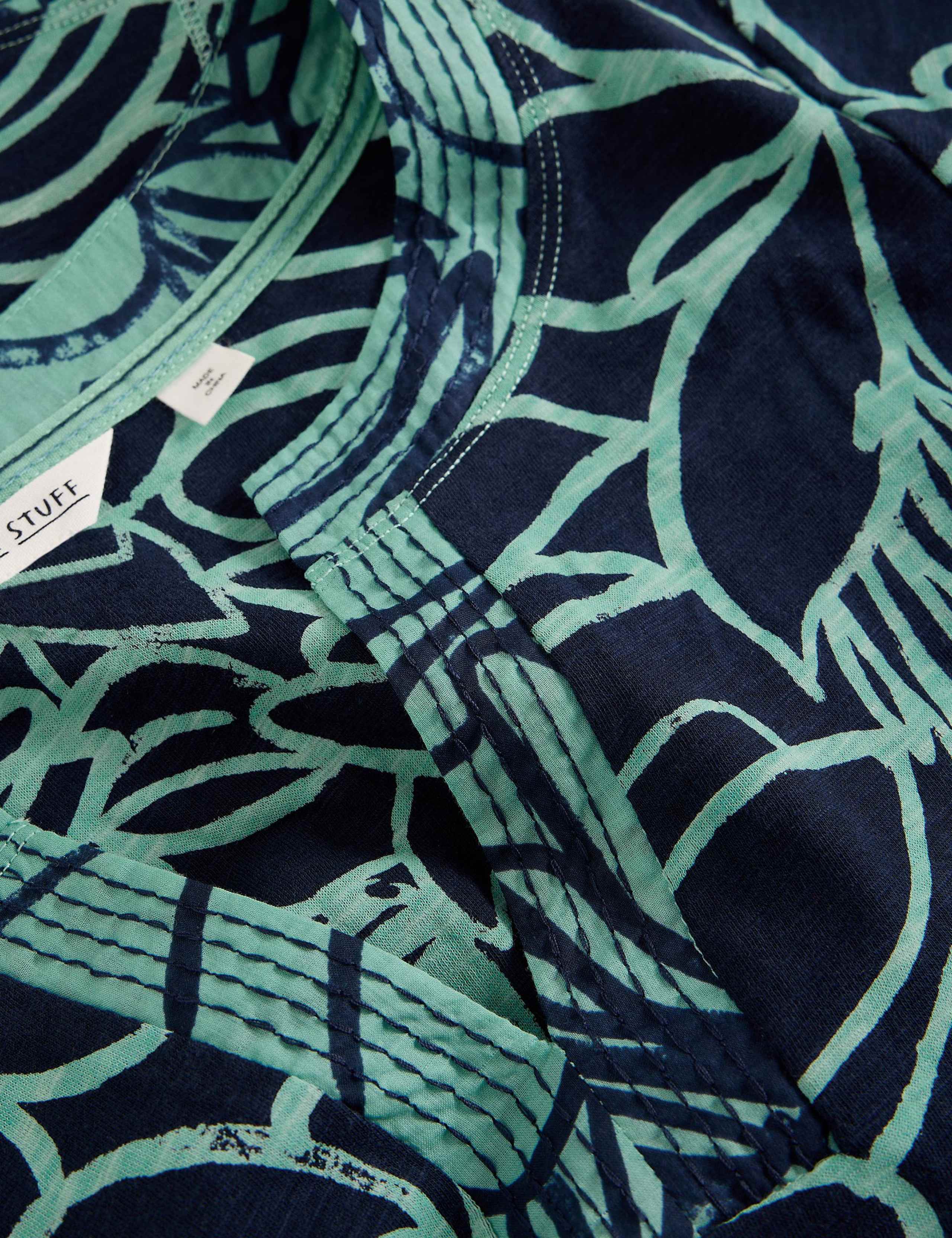 Pure Cotton Floral Notch Neck Top 6 of 6