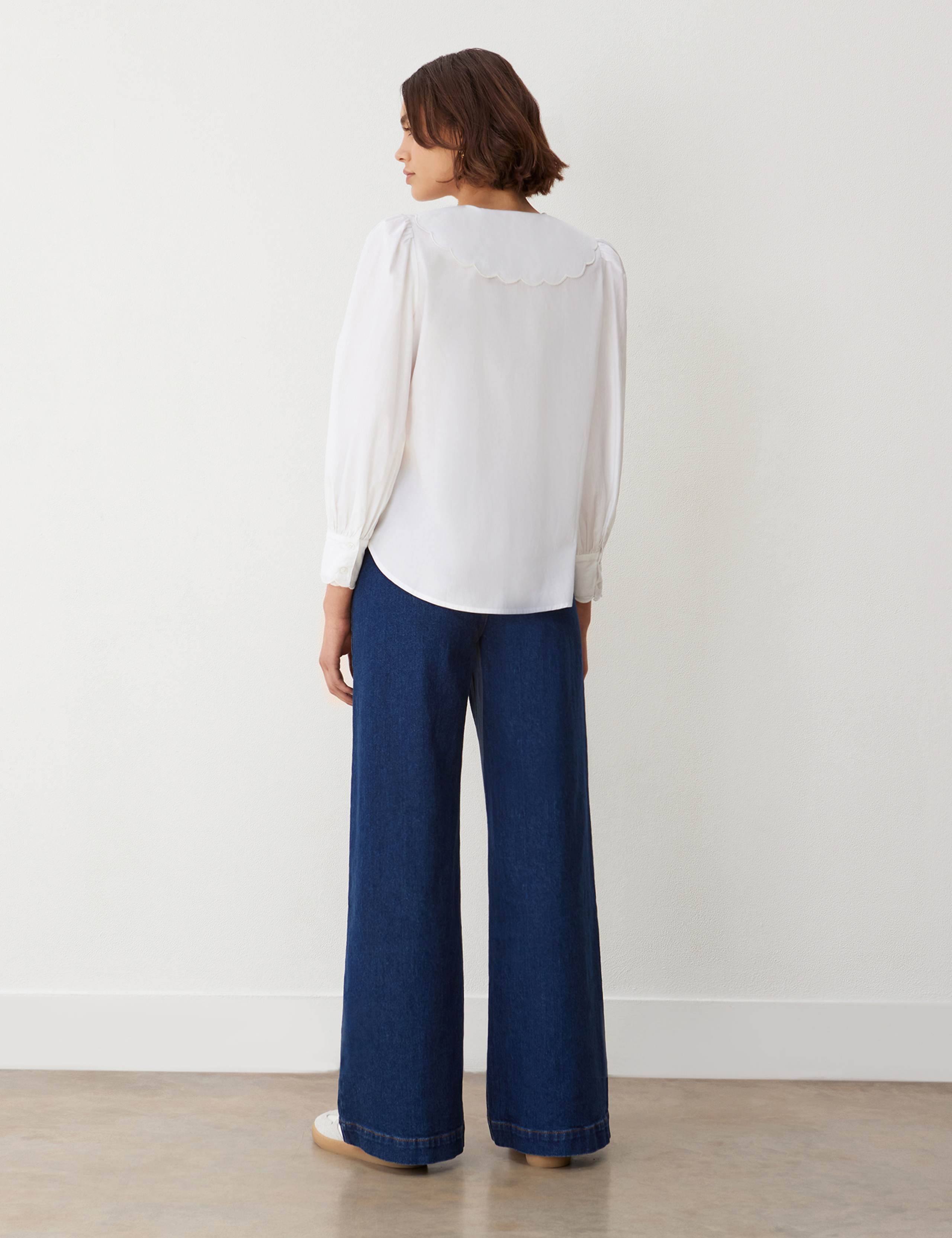 Pure Cotton Peter Pan Collar Shirt 2 of 4